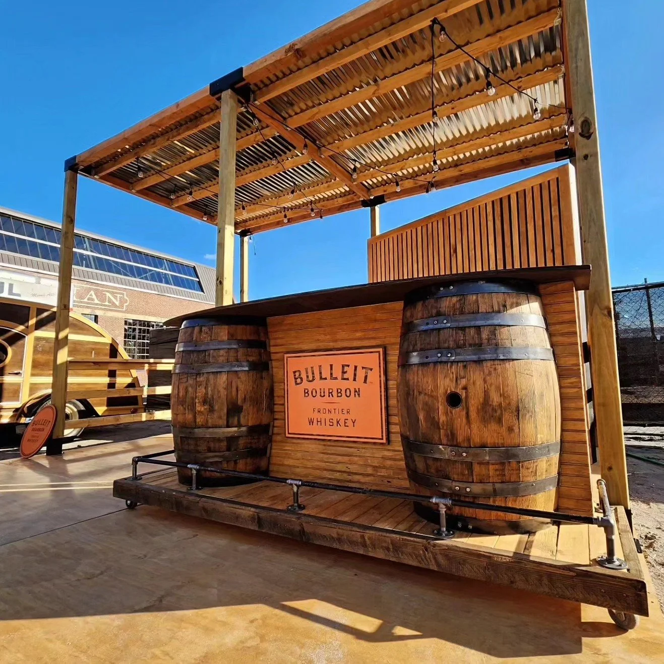 Bulleit Bourbon Music Festival Booth Custom Mobile Bar