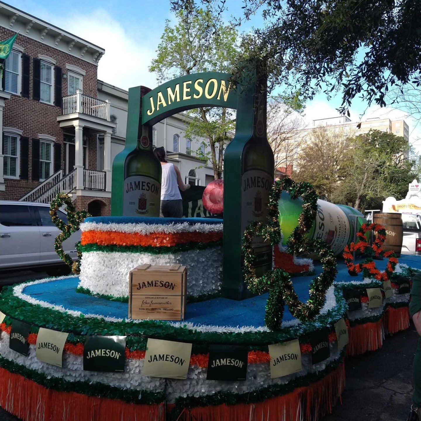 Custom Jameson St Patricks Day Parade Float Archway Internally Lit