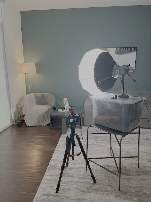 latern light for podcast setup