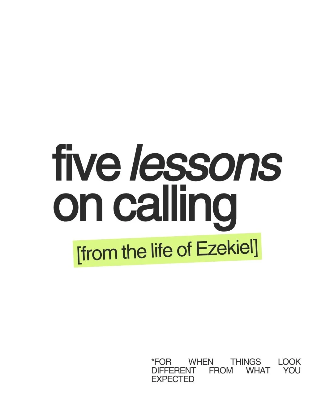 What do you do when the life you prepared for isn&rsquo;t the life you&rsquo;re living?

Ezekiel spent 30 years preparing to be a priest. But on the day he was supposed to start, he found himself 500 miles away sitting in exile. He thought he missed 