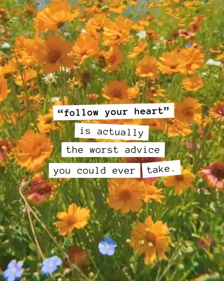 I learned the hard way that following my heart is a bad idea.

Jeremiah 17:9 says, &ldquo;The heart is deceitful above all things, and desperately sick; who can understand it?&rdquo; 

We can&rsquo;t trust our hearts! It&rsquo;s fleshy.

The Problem 