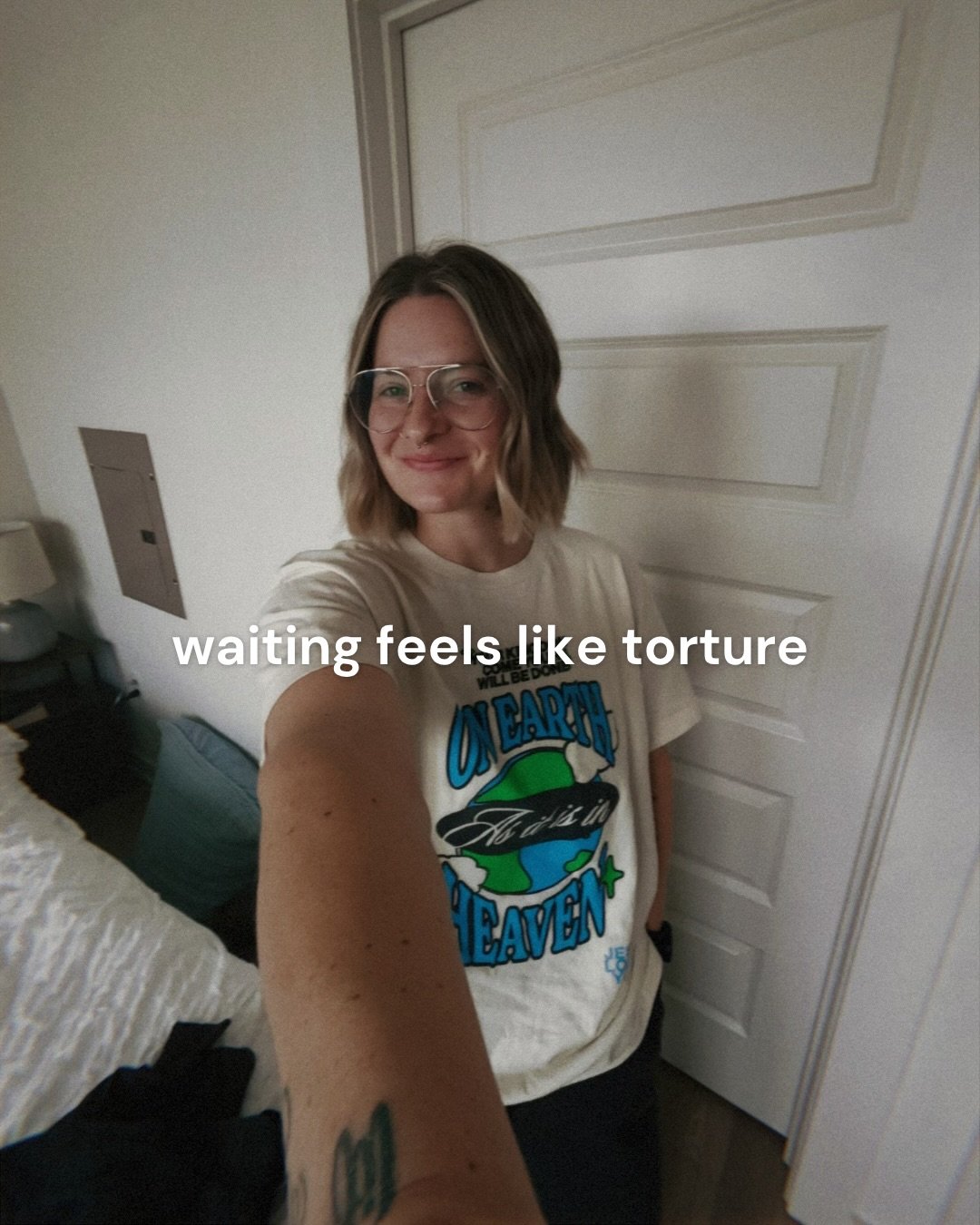 Waiting is the ultimate test of control.

When all I wanted was for God to take me out of the waiting, out of the stuck, out of the middle, He was just asking me to be with Him. Sit with Him. Learn from Him. Hear from Him. 

Psalm 73:28a &ldquo;But f