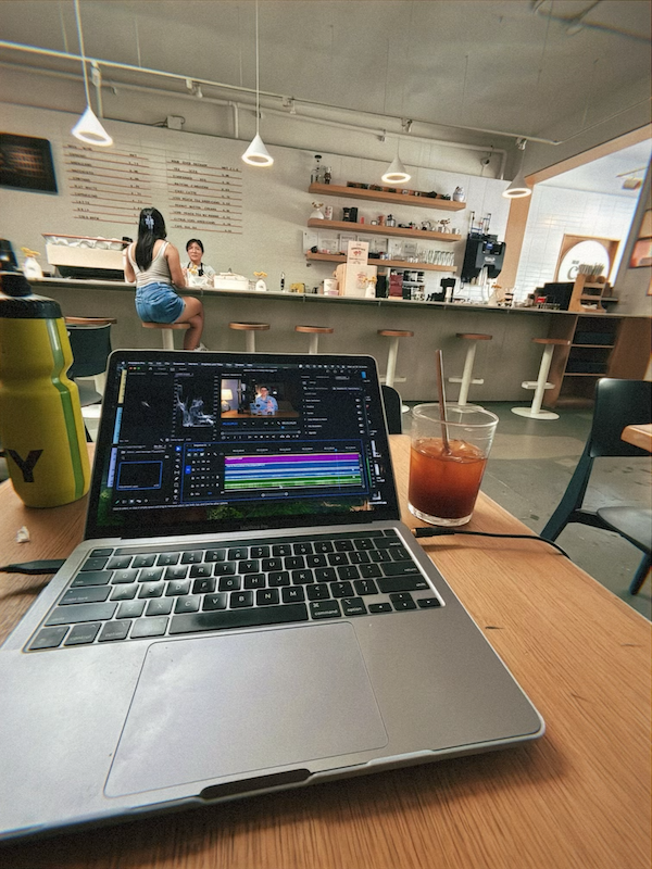 podcast editing on a macbook pro