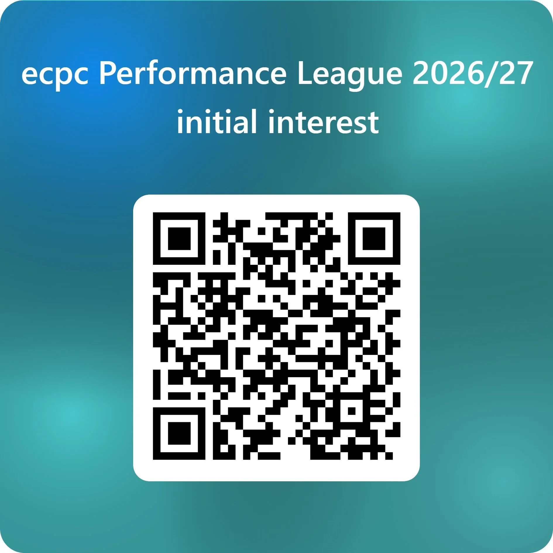 Now Live: Register Your Interest for the 2026/27 ecpc Performance League