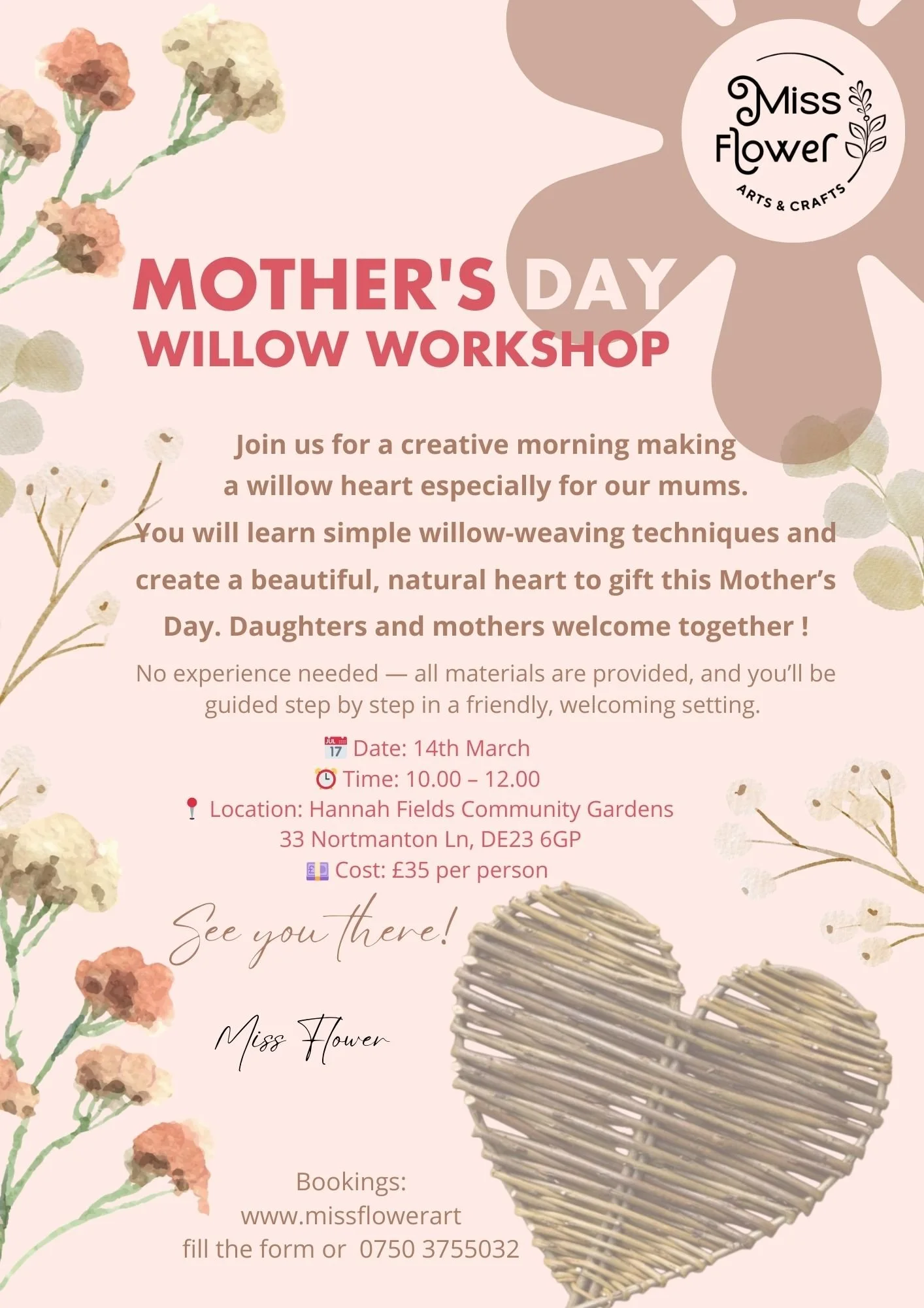 Mother's Day  Willow workshop