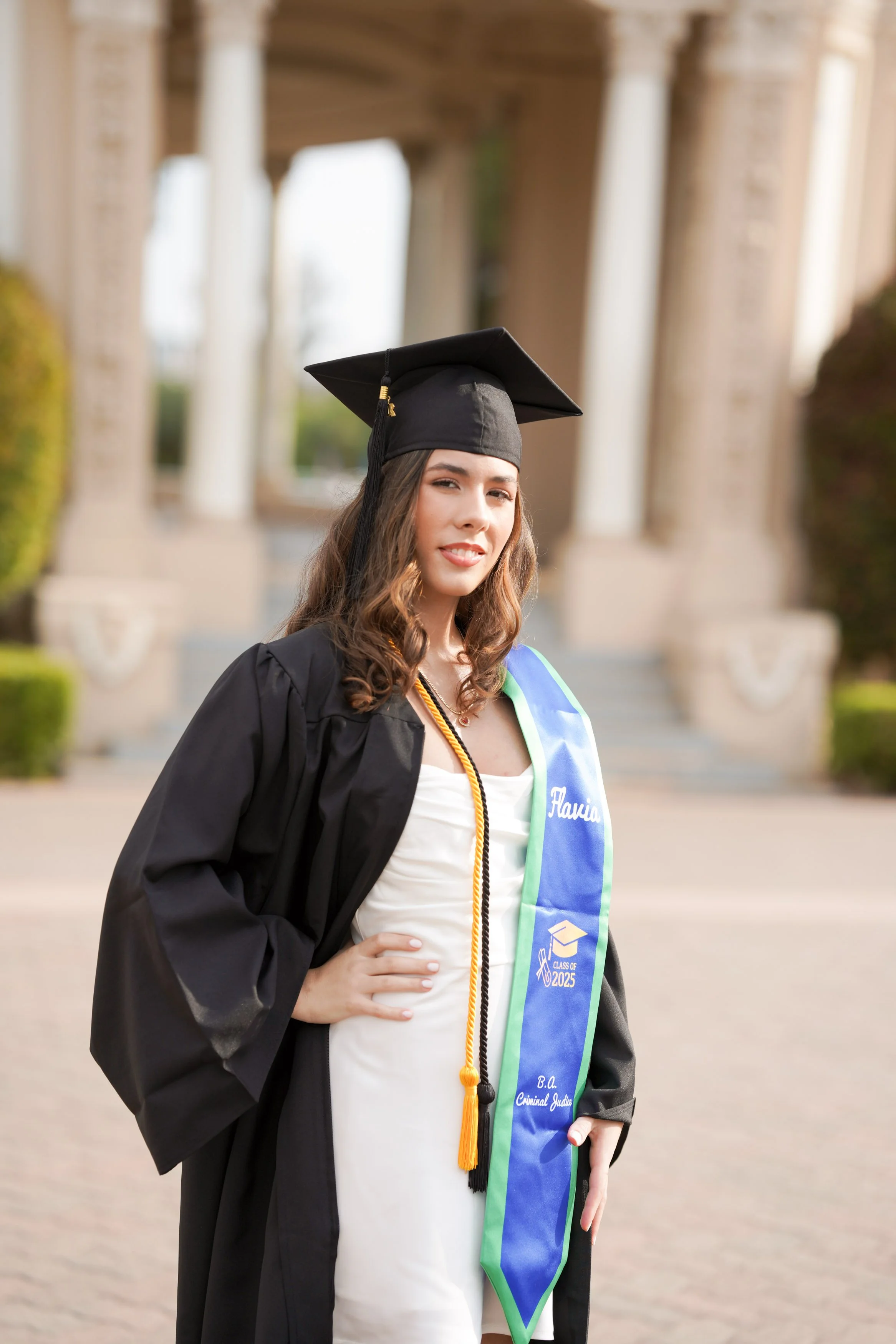 UWF graduation portraits at Balboa Park, showcasing San Diego’s historic charm as the ultimate destination photoshoot location.