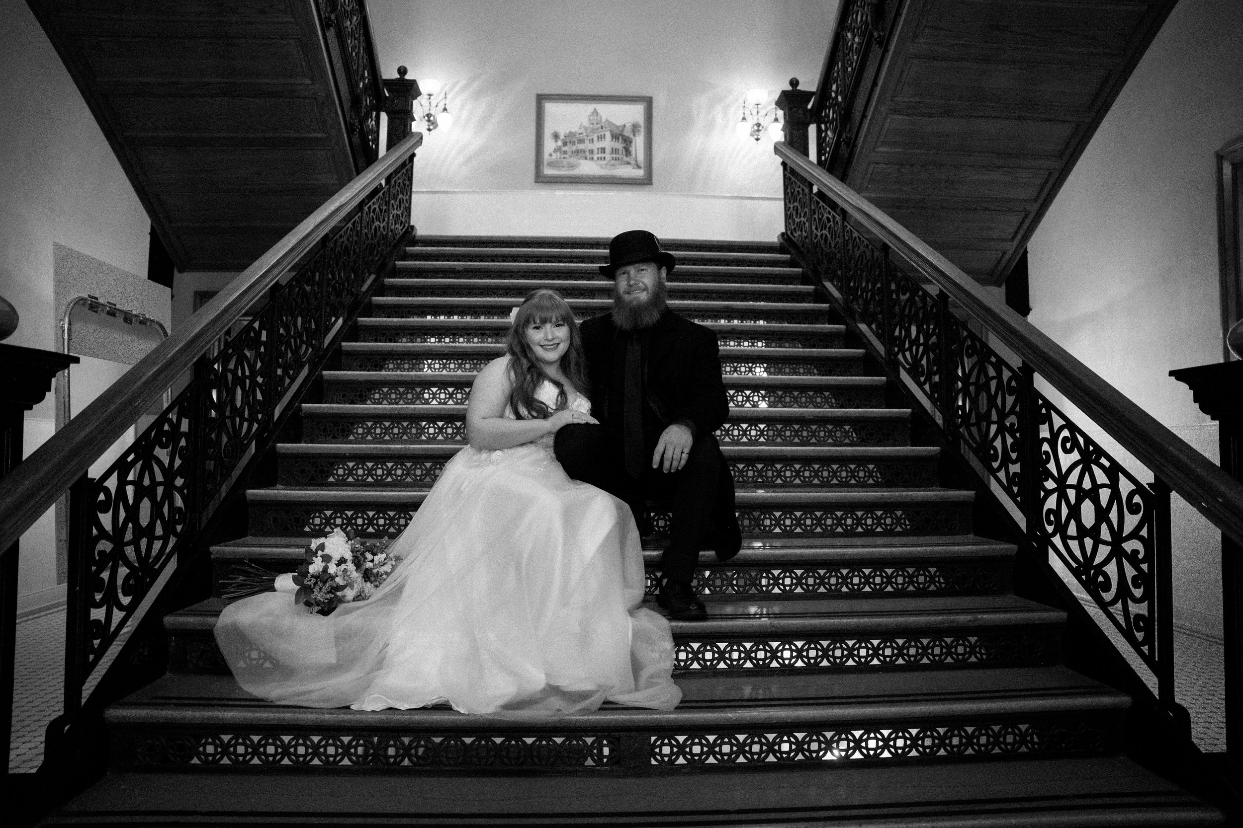 Captured the love and joy of Joshua and Colleen at the historic OC Courthouse in Santa Ana. Ready to make your moment unforgettable? Book with us today!