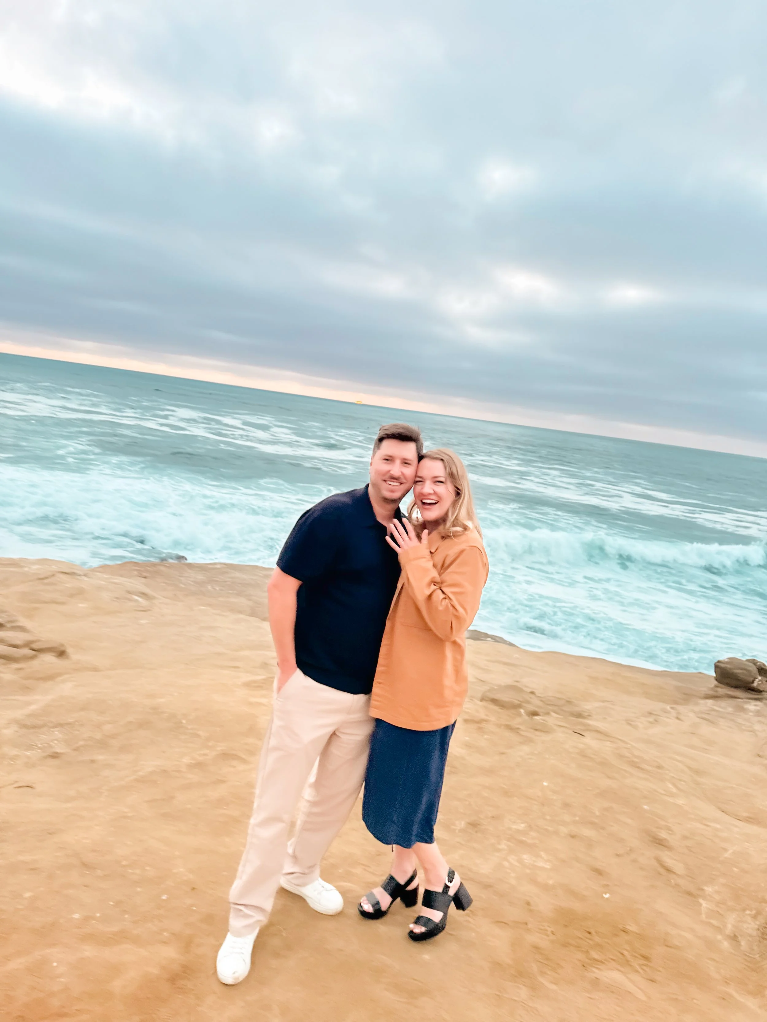 Newly Engaged at La Jolla Cove