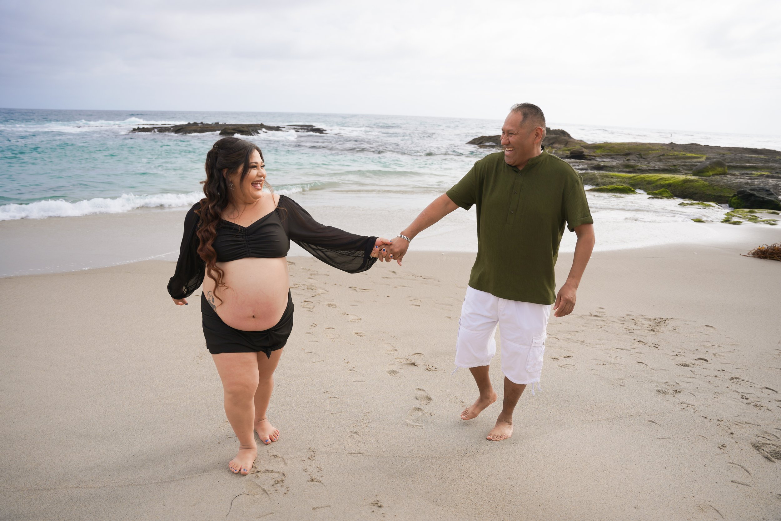 Stunning maternity shoot at Montage Beach in Laguna, captured beautifully as part of our Milestone Photography Package, celebrating this special moment in a breathtaking coastal setting.