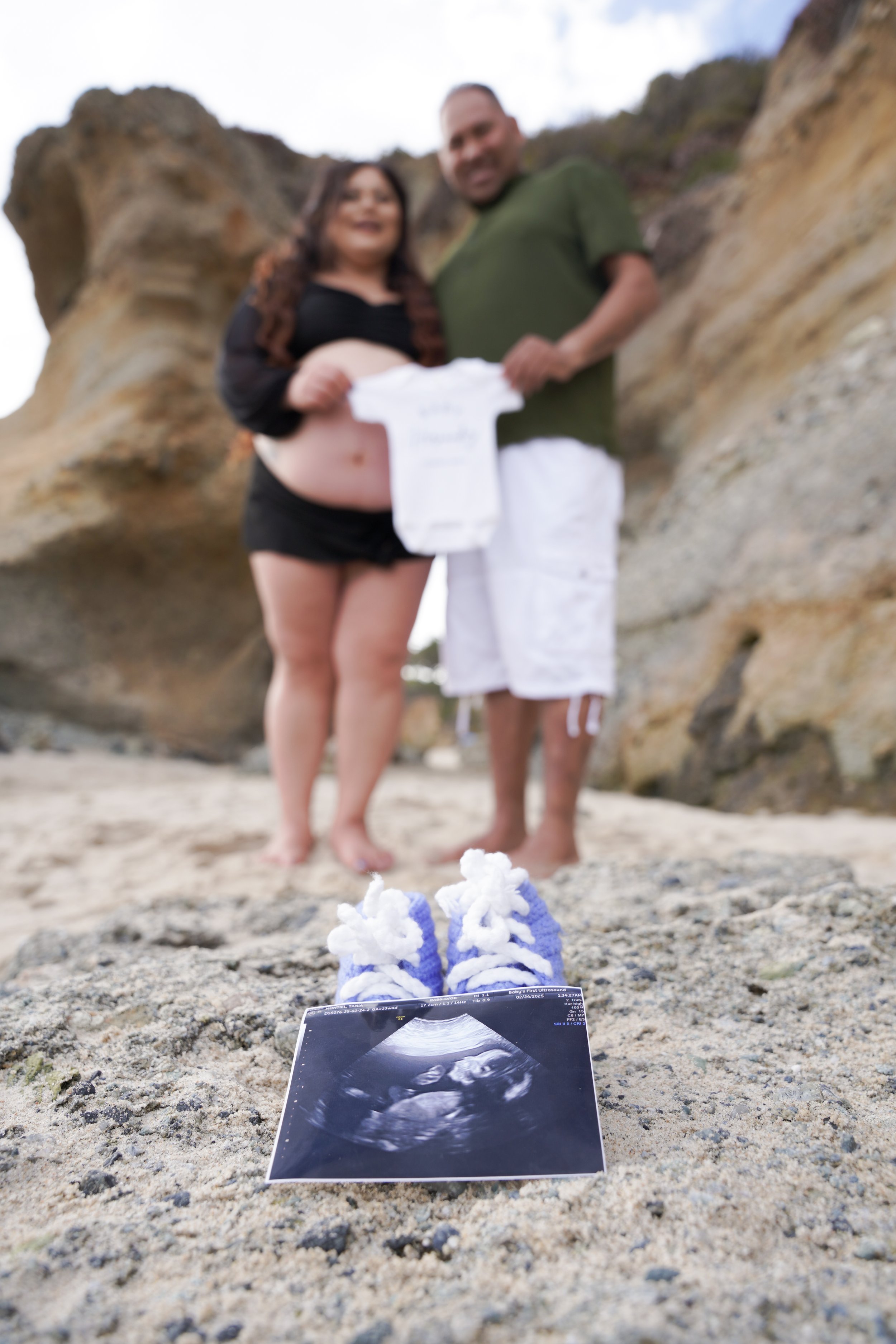 Stunning maternity shoot at Montage Beach in Laguna, captured beautifully as part of our Milestone Photography Package, celebrating this special moment in a breathtaking coastal setting.