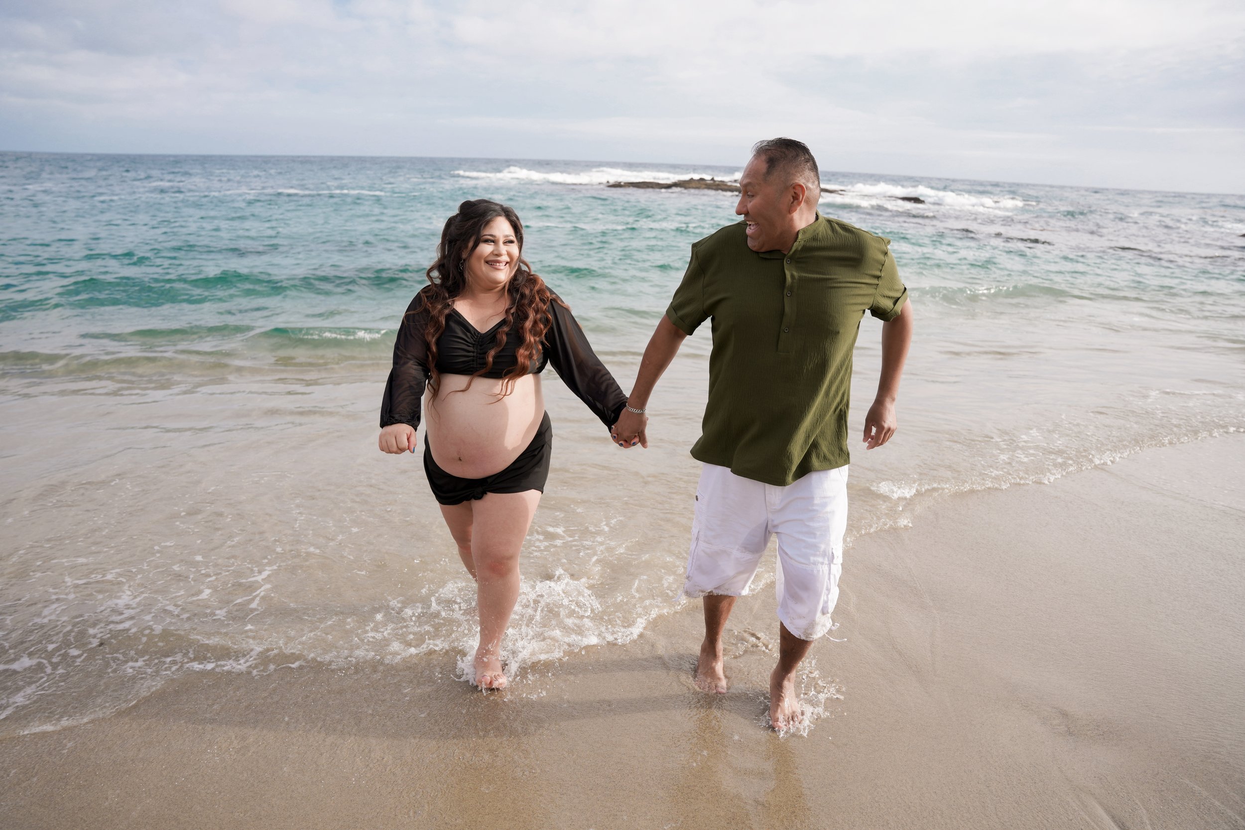 Stunning maternity shoot at Montage Beach in Laguna, captured beautifully as part of our Milestone Photography Package, celebrating this special moment in a breathtaking coastal setting.