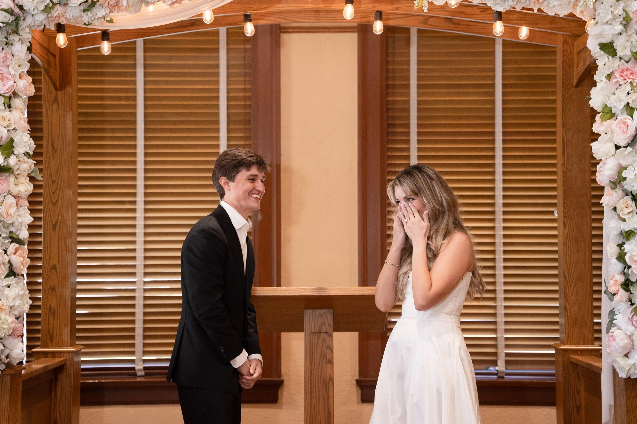Emotional Moment During Courthouse Chapel Vows