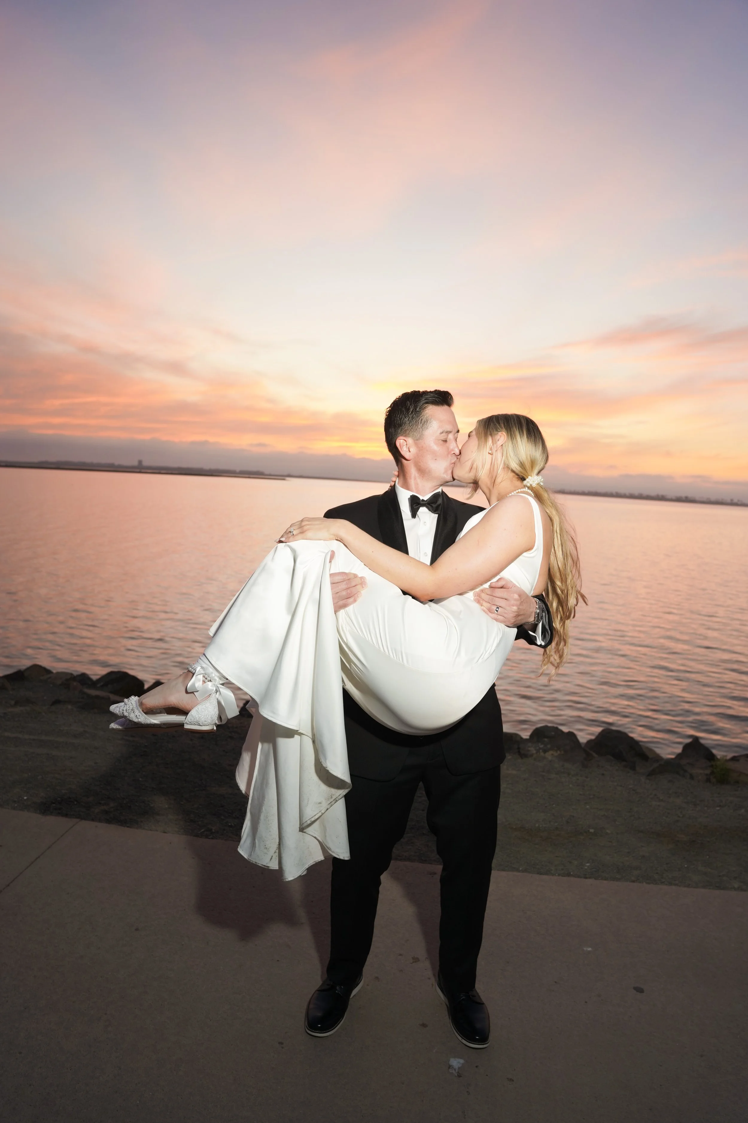 Post-courthouse wedding portraits at Marina Park Chula Vista