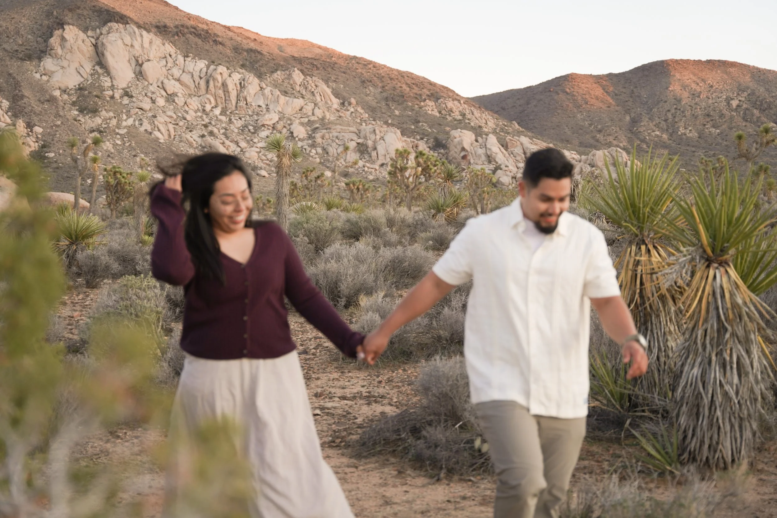 Celebrating Engagement in Joshua Tree Desert