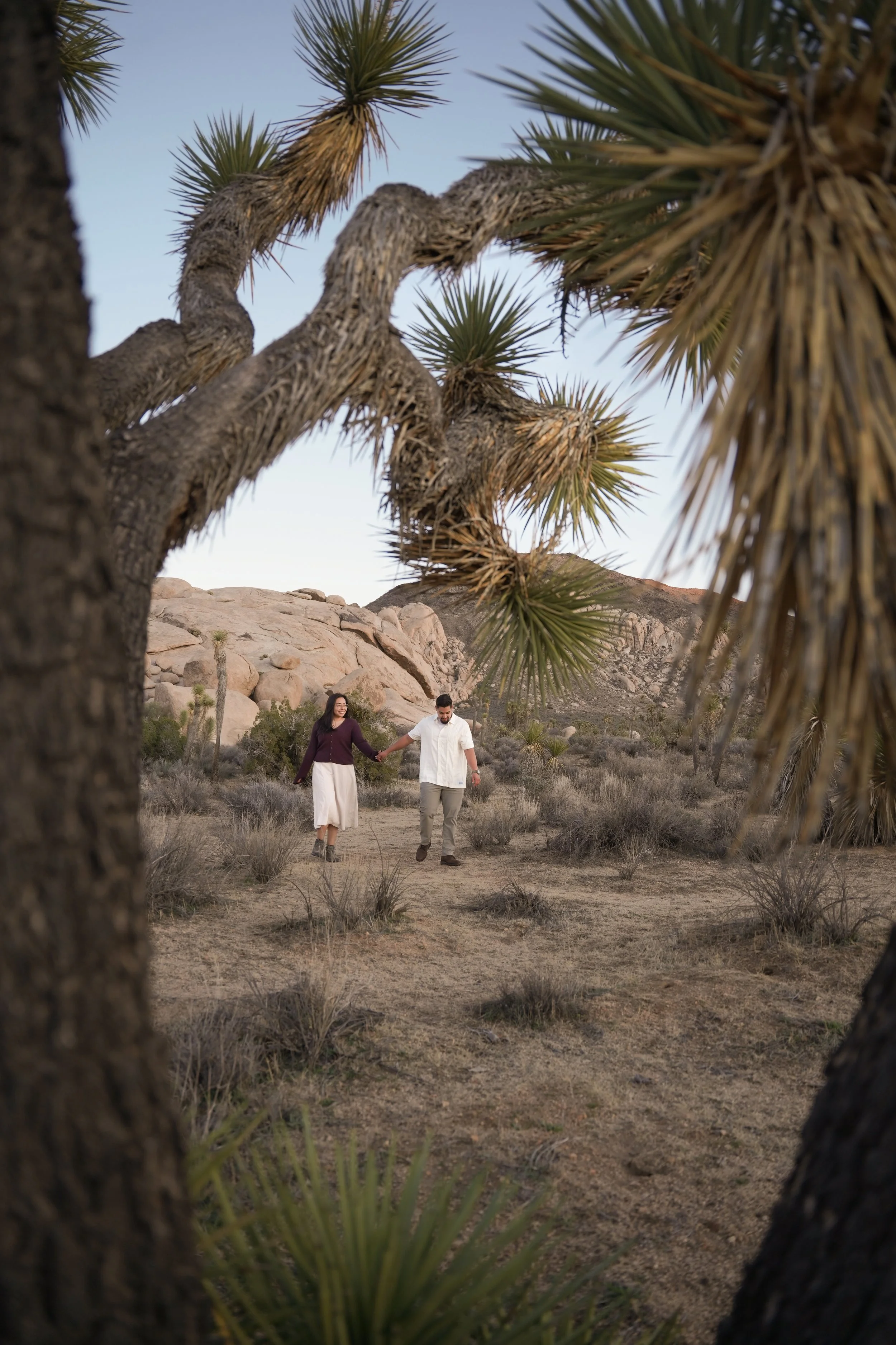 Engaged Couple Photos at Hall of Horrors Joshua Tree