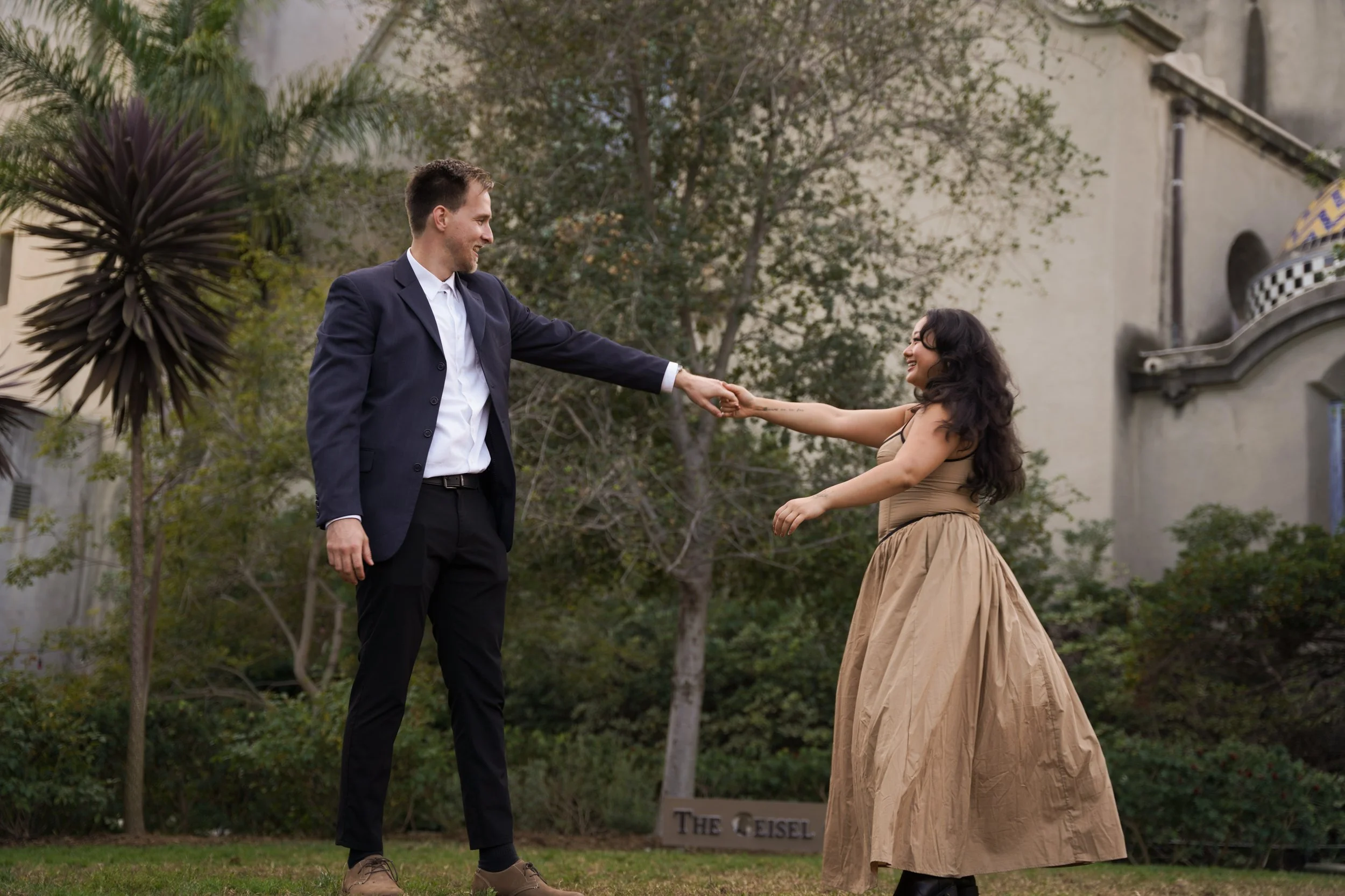 Strolling Beneath the California Tower | Balboa Park Surprise Proposal