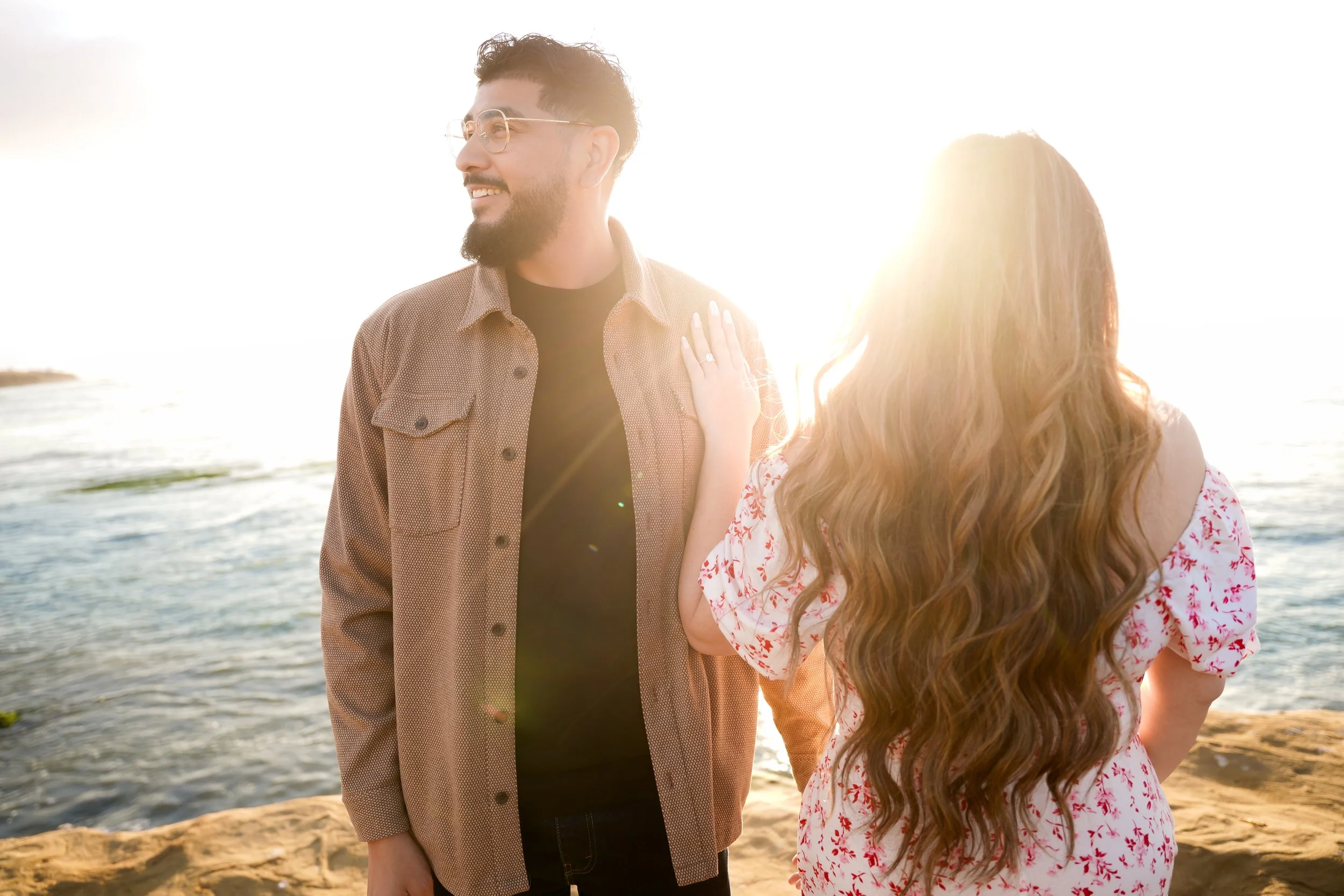 Sunset Cliffs Surprise Proposal at Golden Hour
