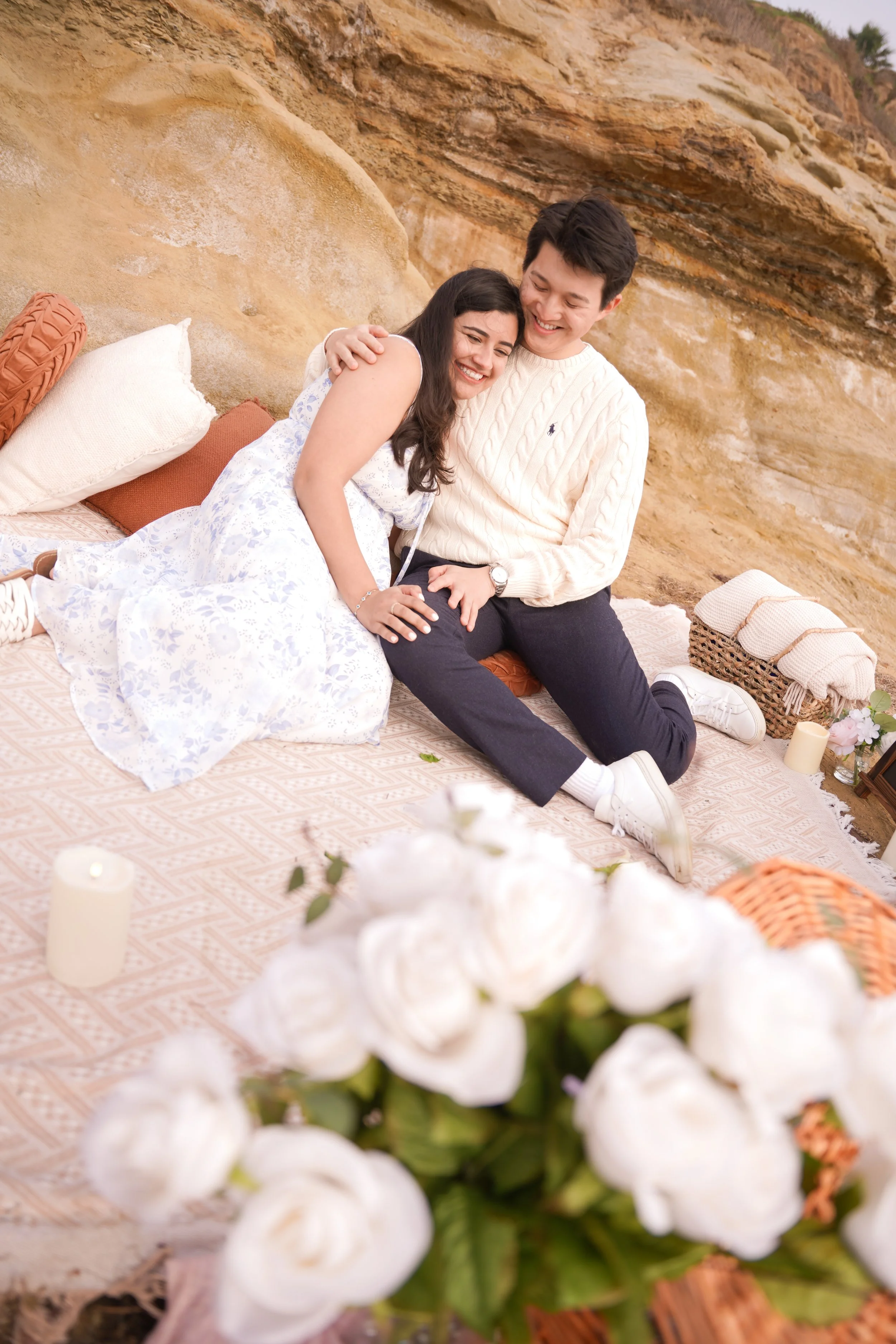 Valentine’s Proposal Picnic at Sunset Cliffs San Diego