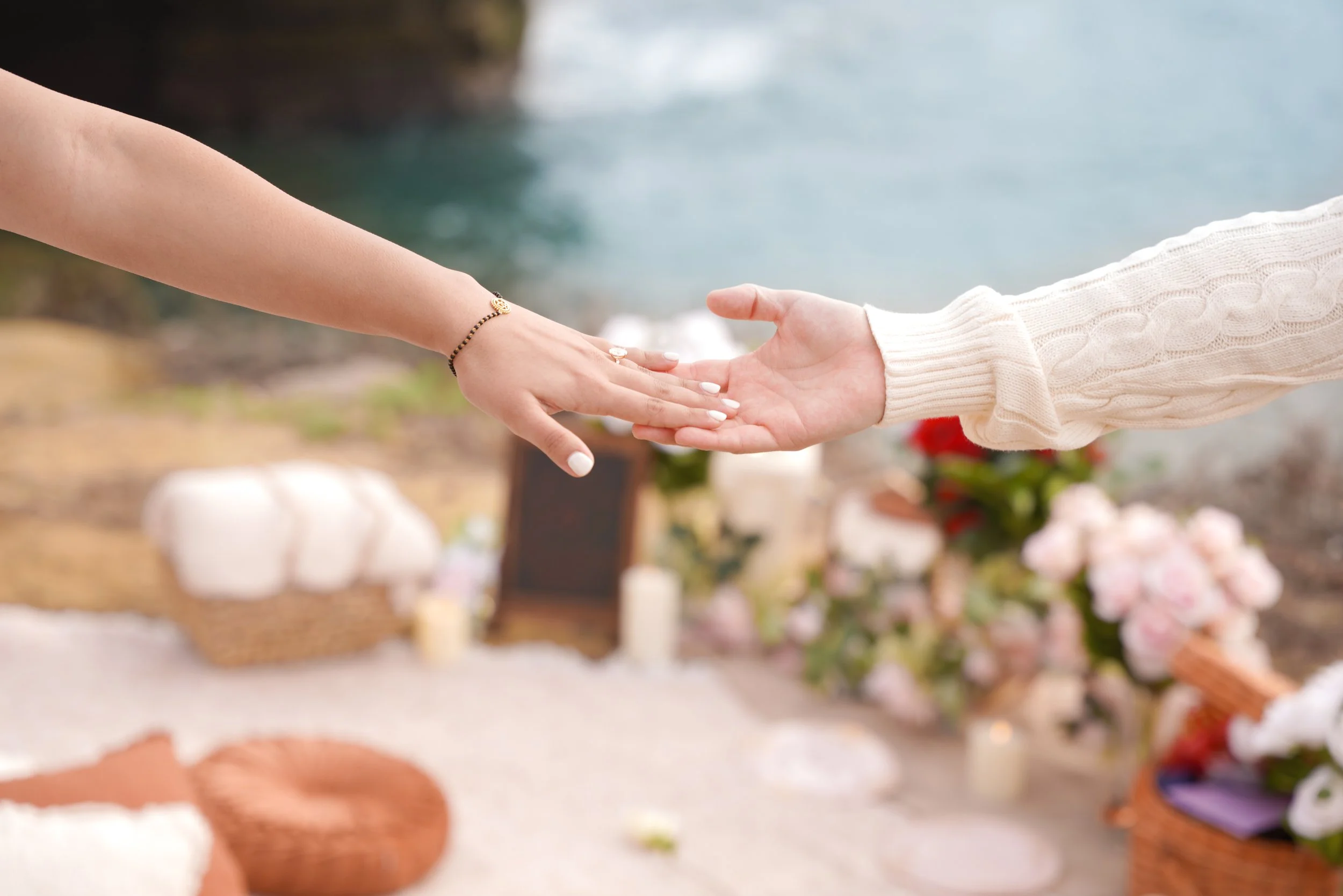 Valentine’s Day Engagement Picnic Setup