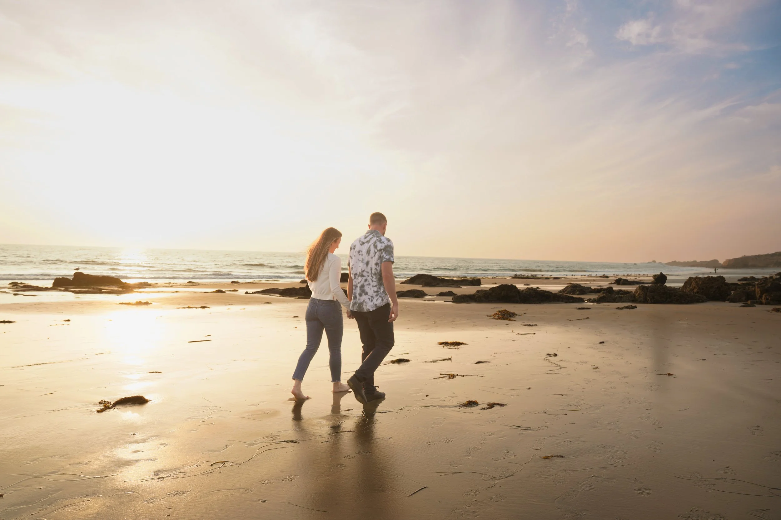 Surprise Beach Proposal at Sunset