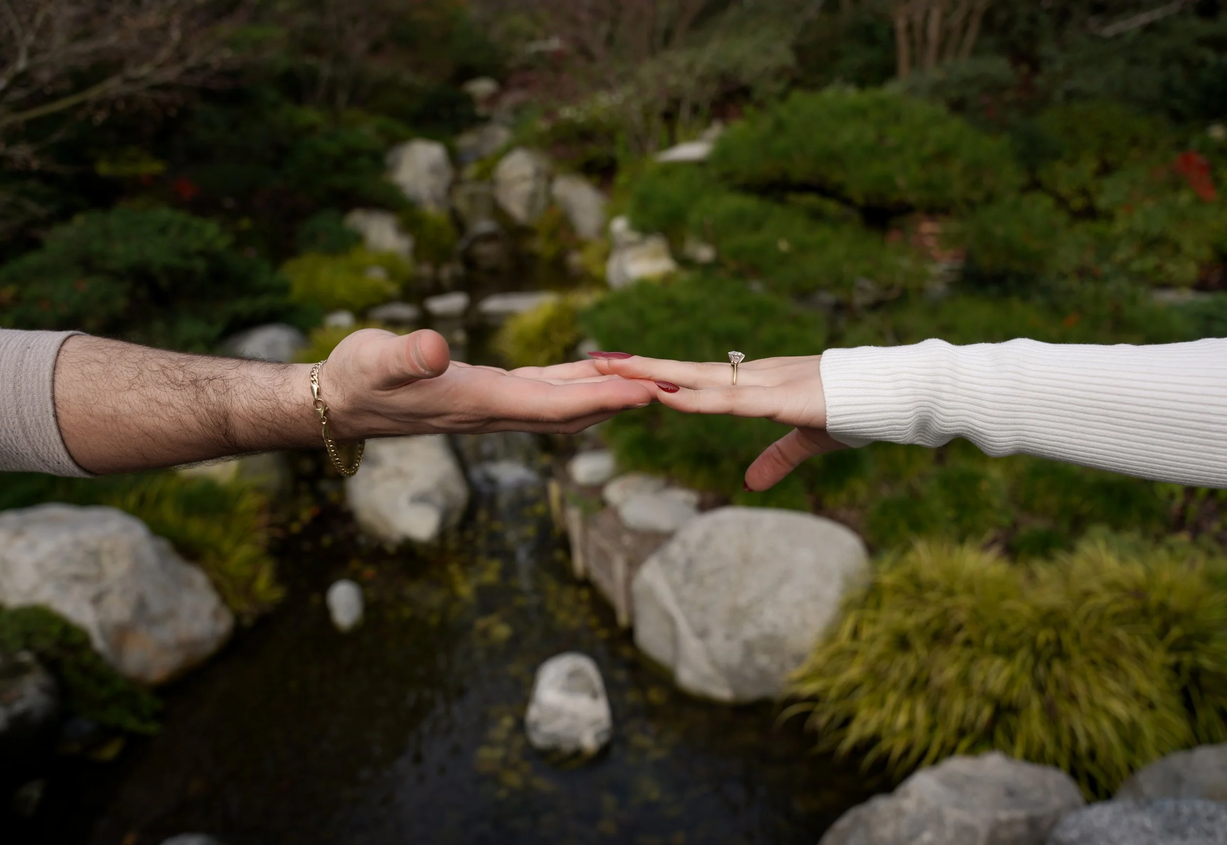 Winter Engagement Photos at Japanese Friendship Garden Balboa Park