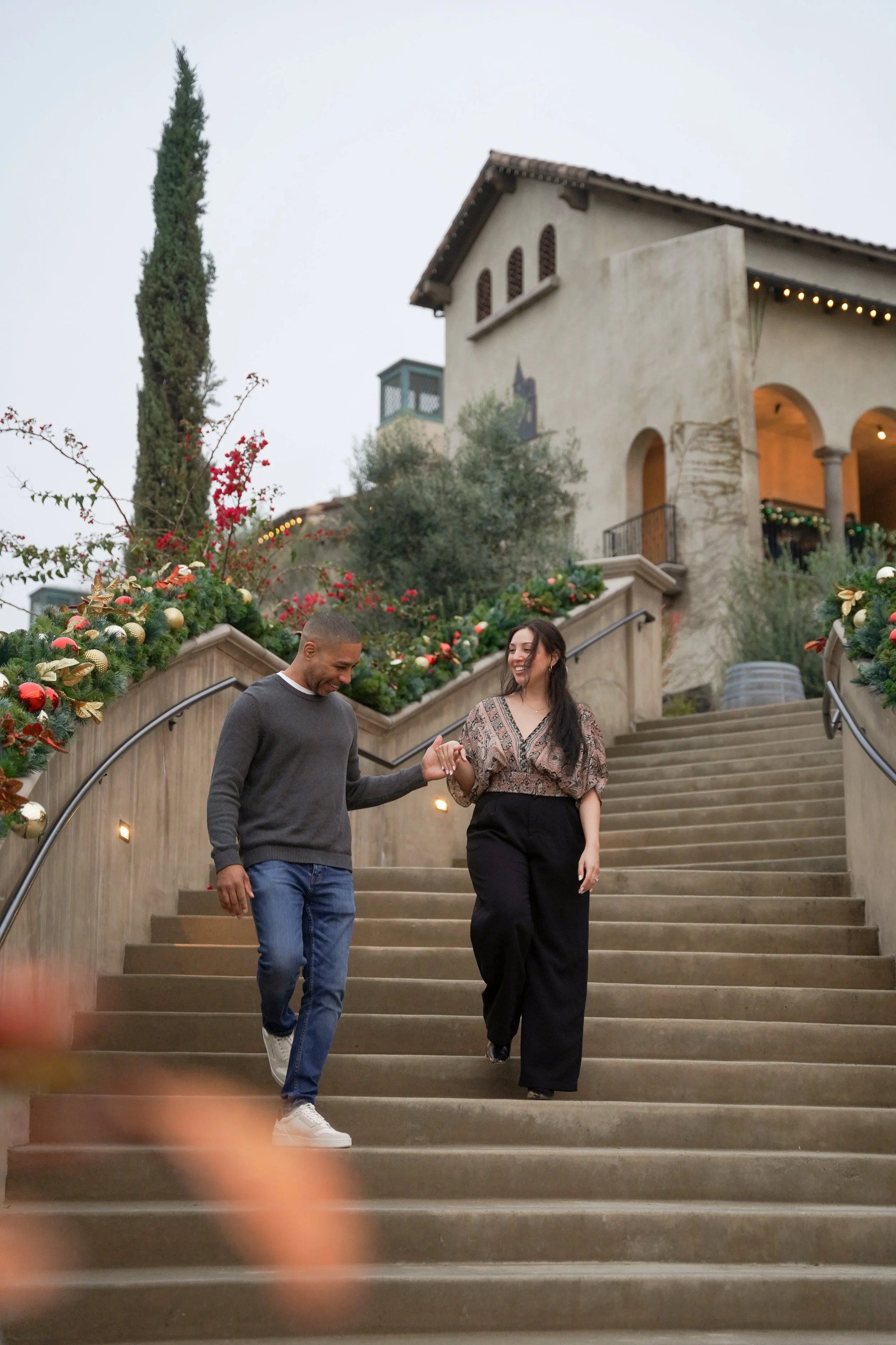 Engagement Photos at the Vienna Tasting Room, Europa Village Winery