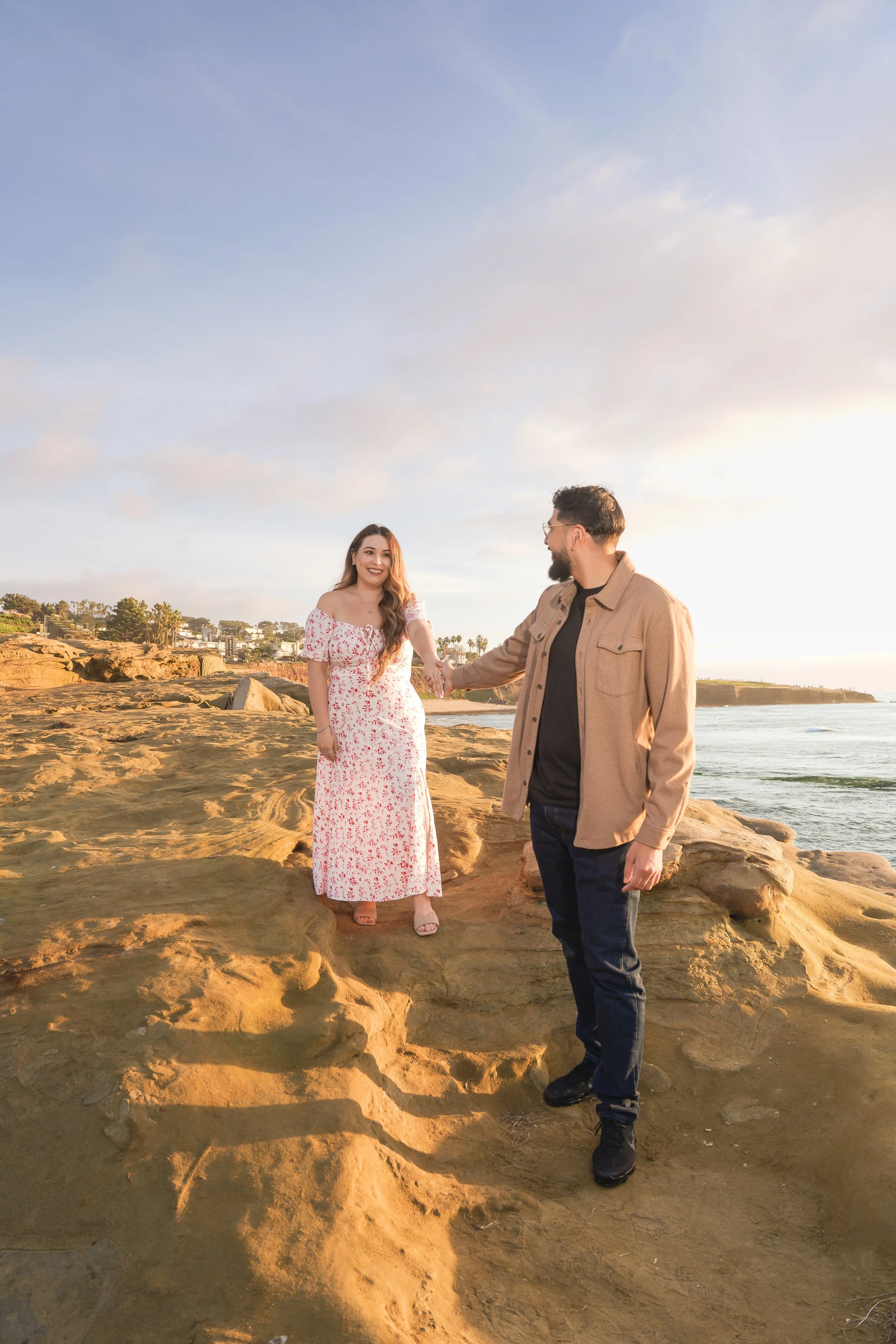Post-Proposal Celebration at Smugglers Cove Sunset Cliffs