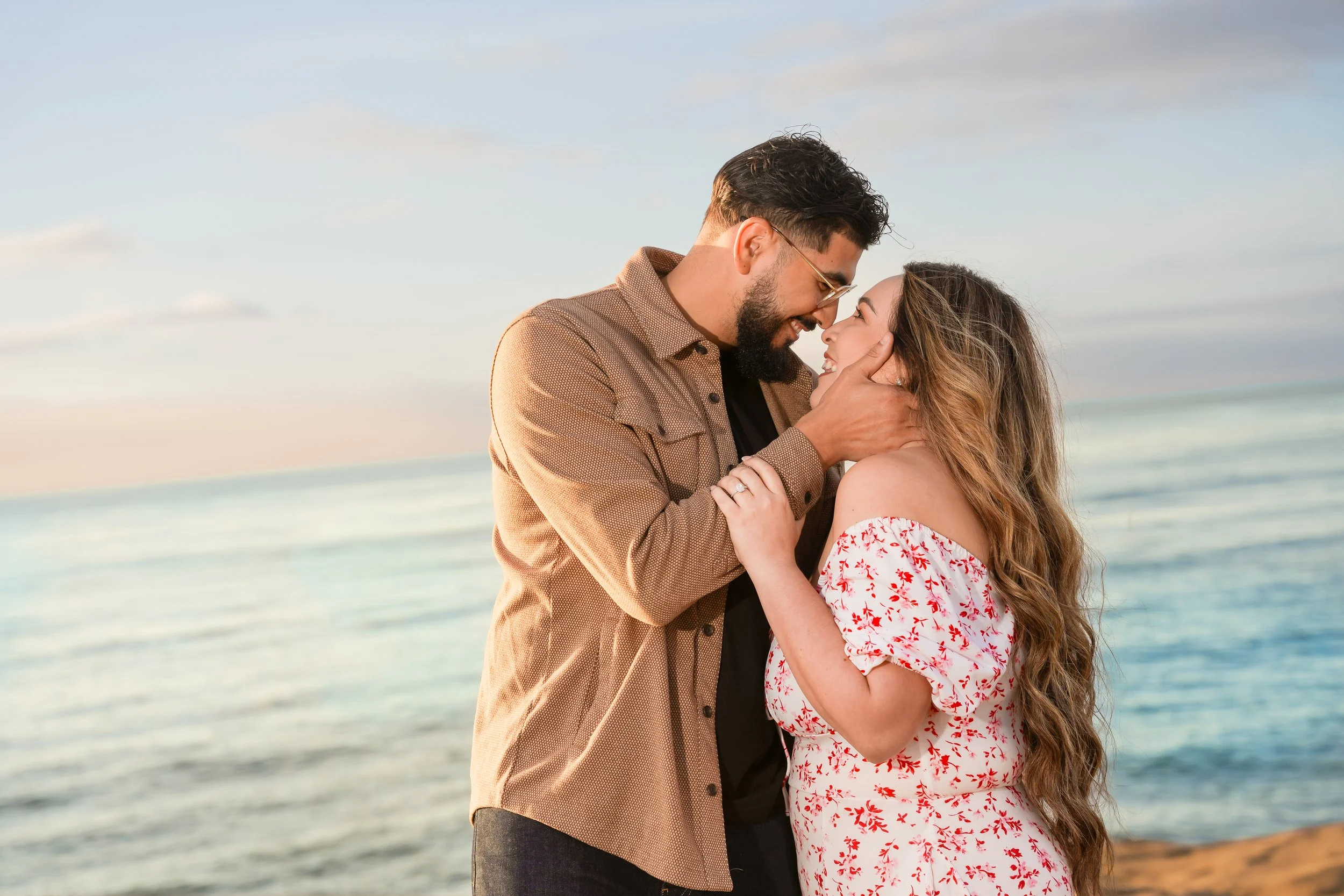 Sunset Engagement Photos at Smugglers Cove Sunset Cliffs