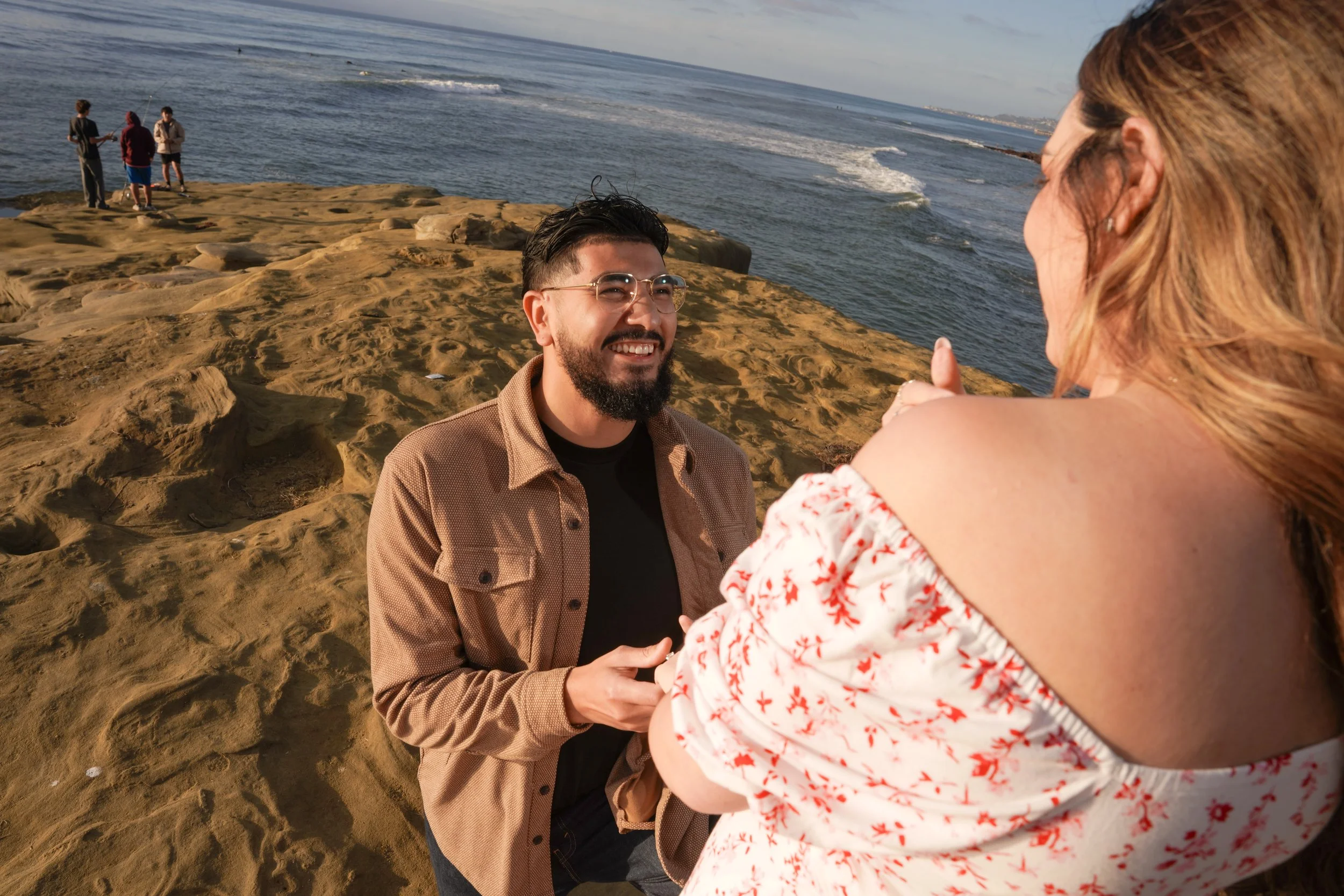 Intimate Engagement at Smugglers Cove in Sunset Cliffs San Diego