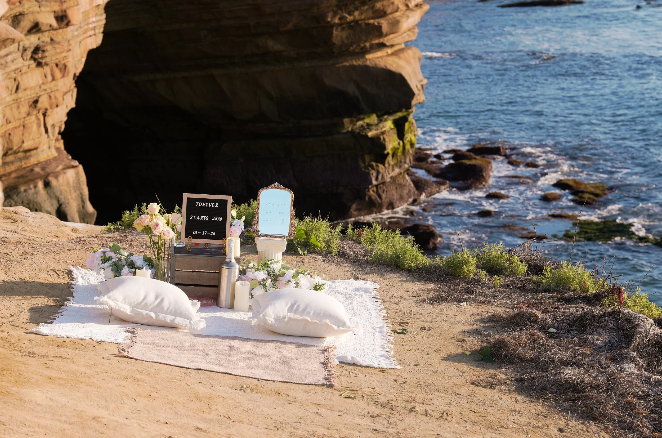 The Quiet Yes: A Surprise Proposal Minimal Boho Experience with Decor