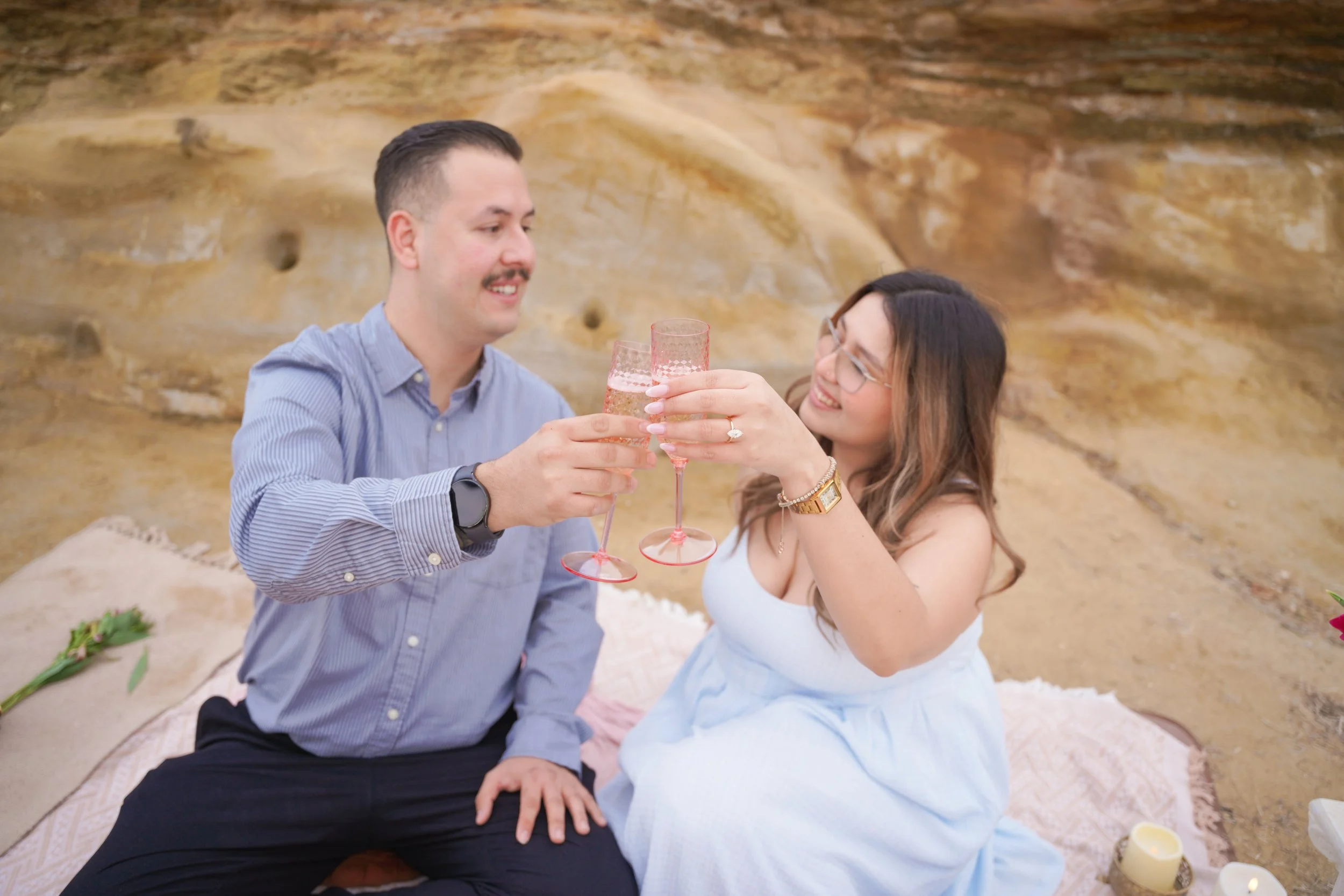 Golden Hour Engagement Photography at Sunset Cliffs
