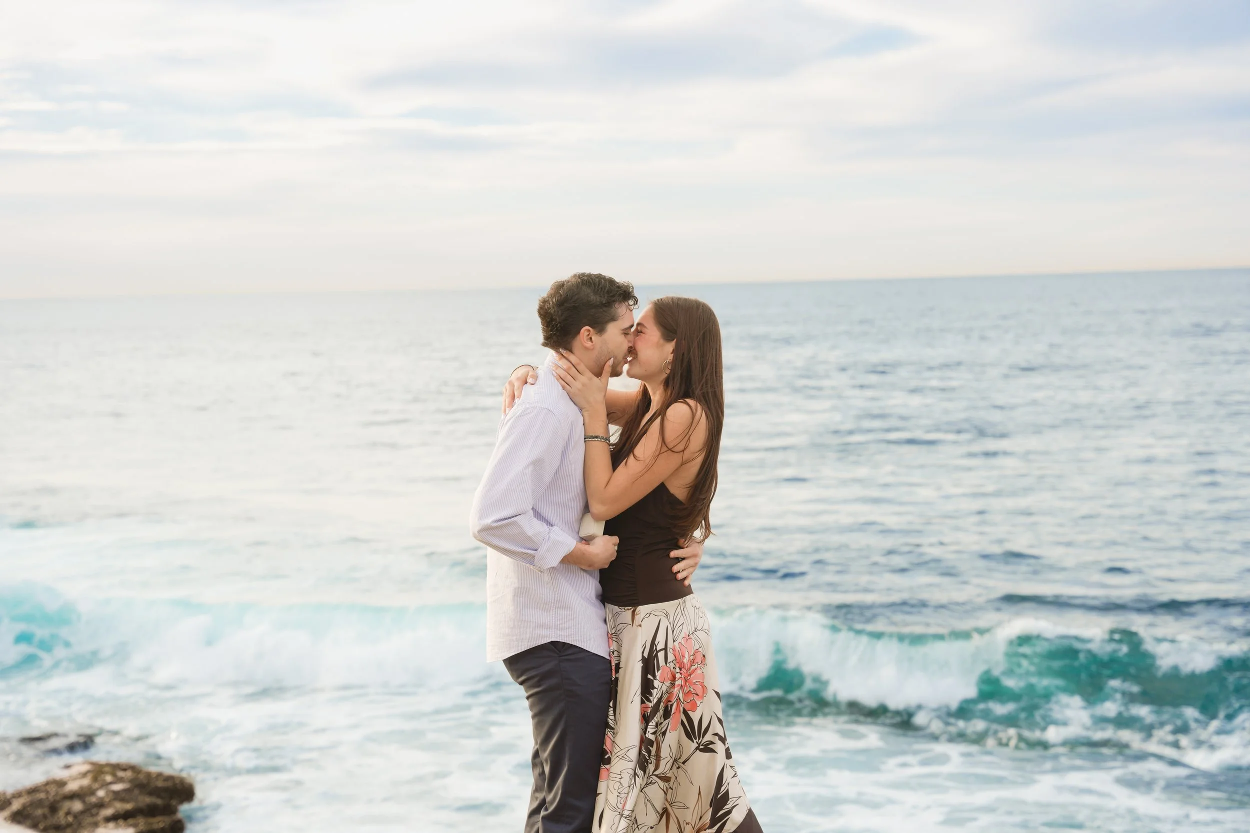 La Jolla Cove Bluff Proposal Photography