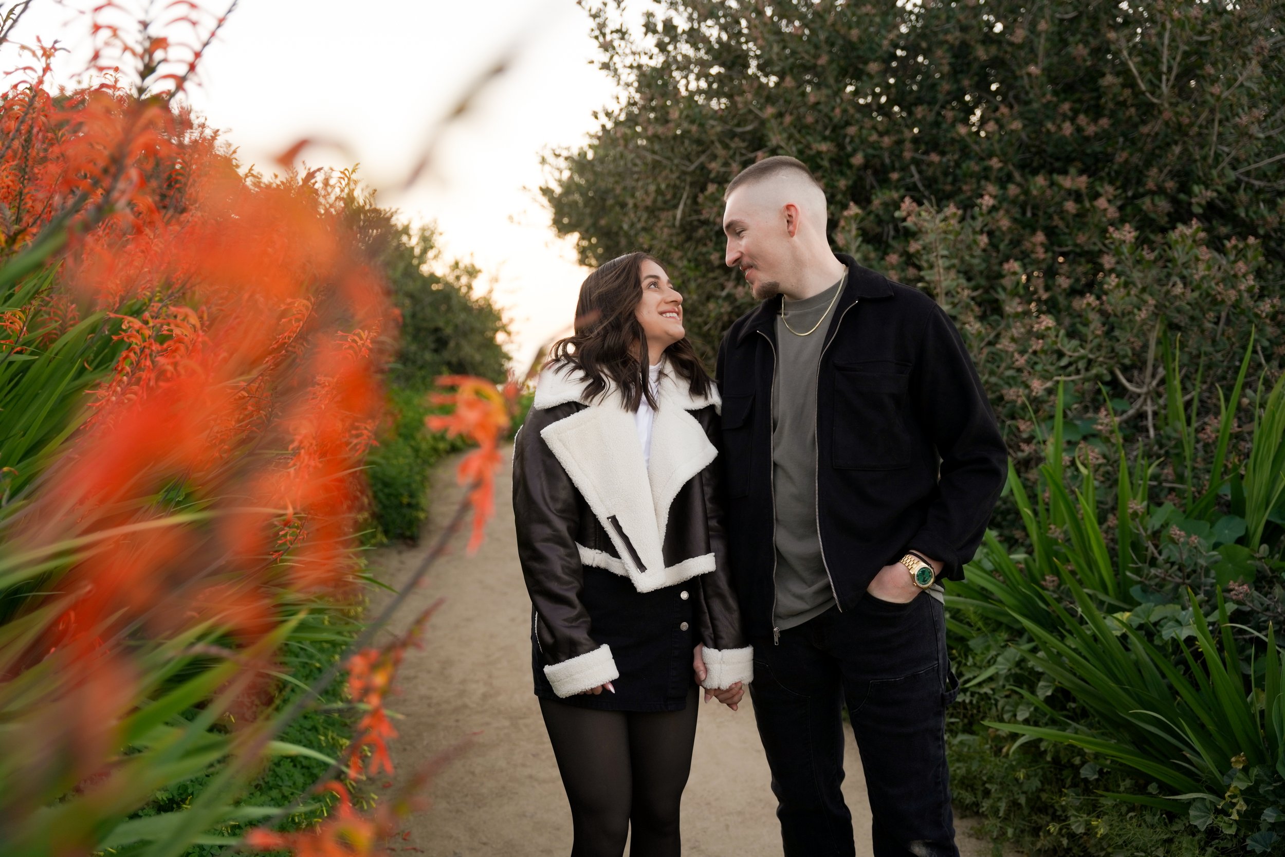 Sunset Engagement Portraits After Proposal