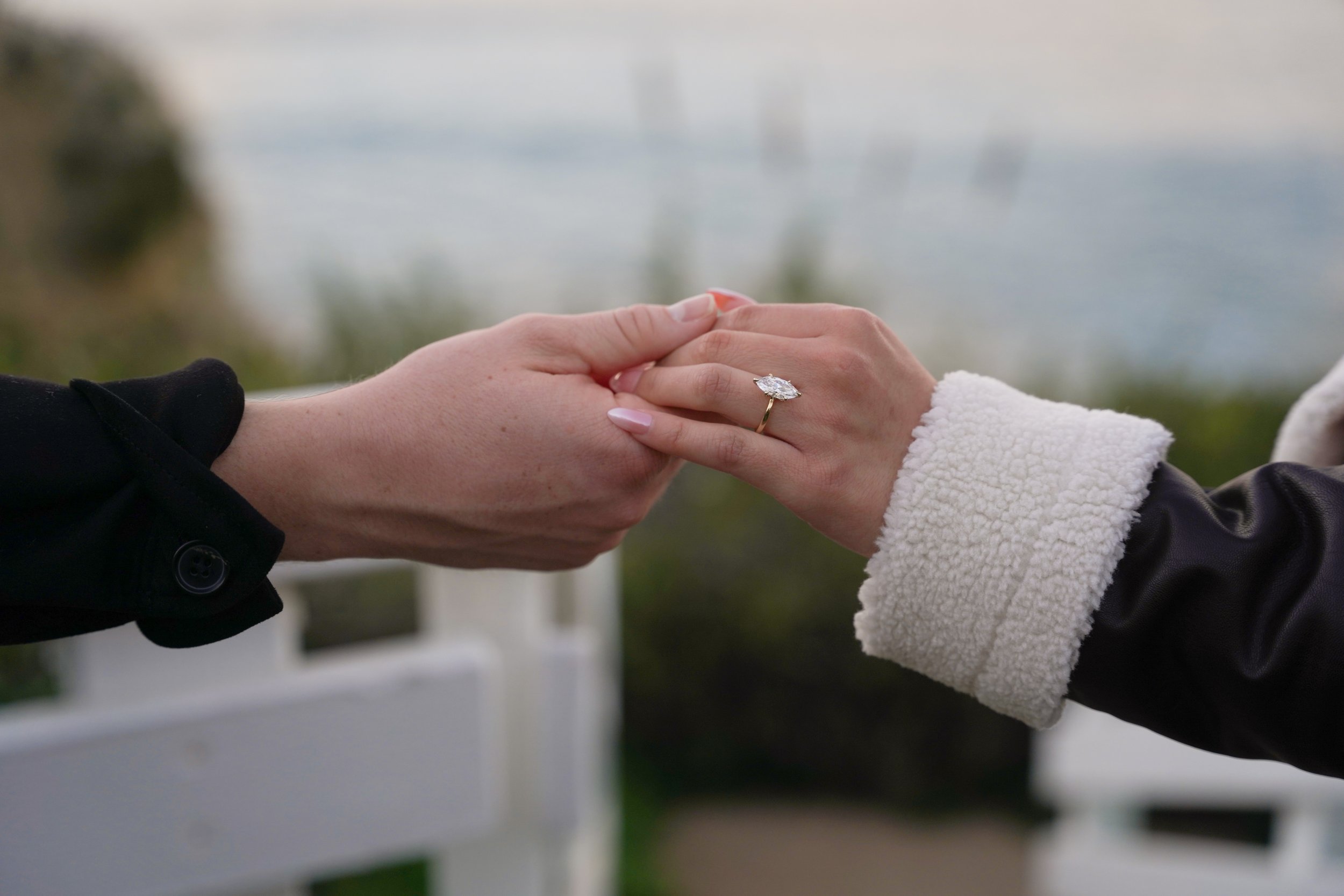 Intimate Beachside Proposal Scene