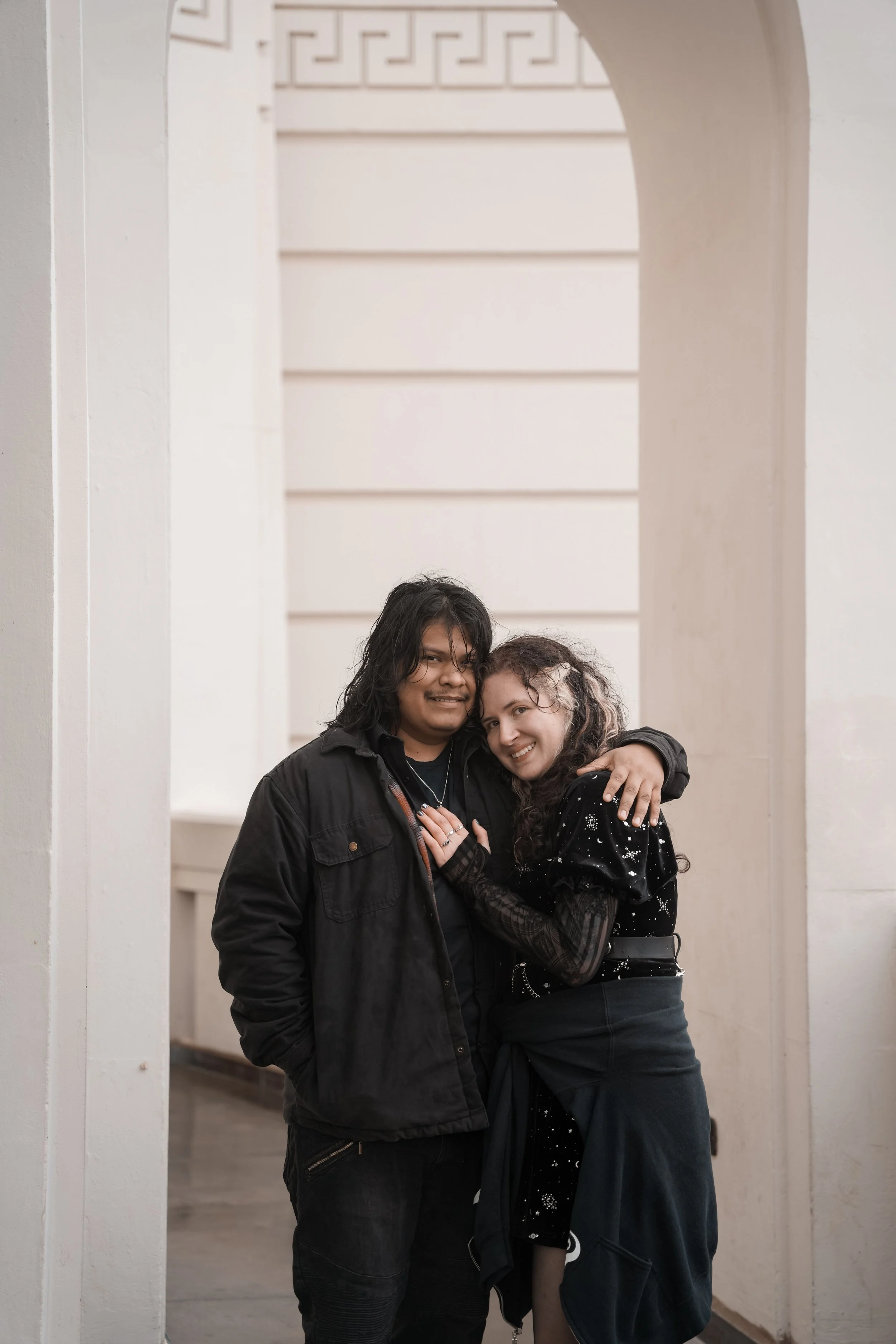 Post Proposal Embrace Beneath Griffith Observatory East Terrace Arches