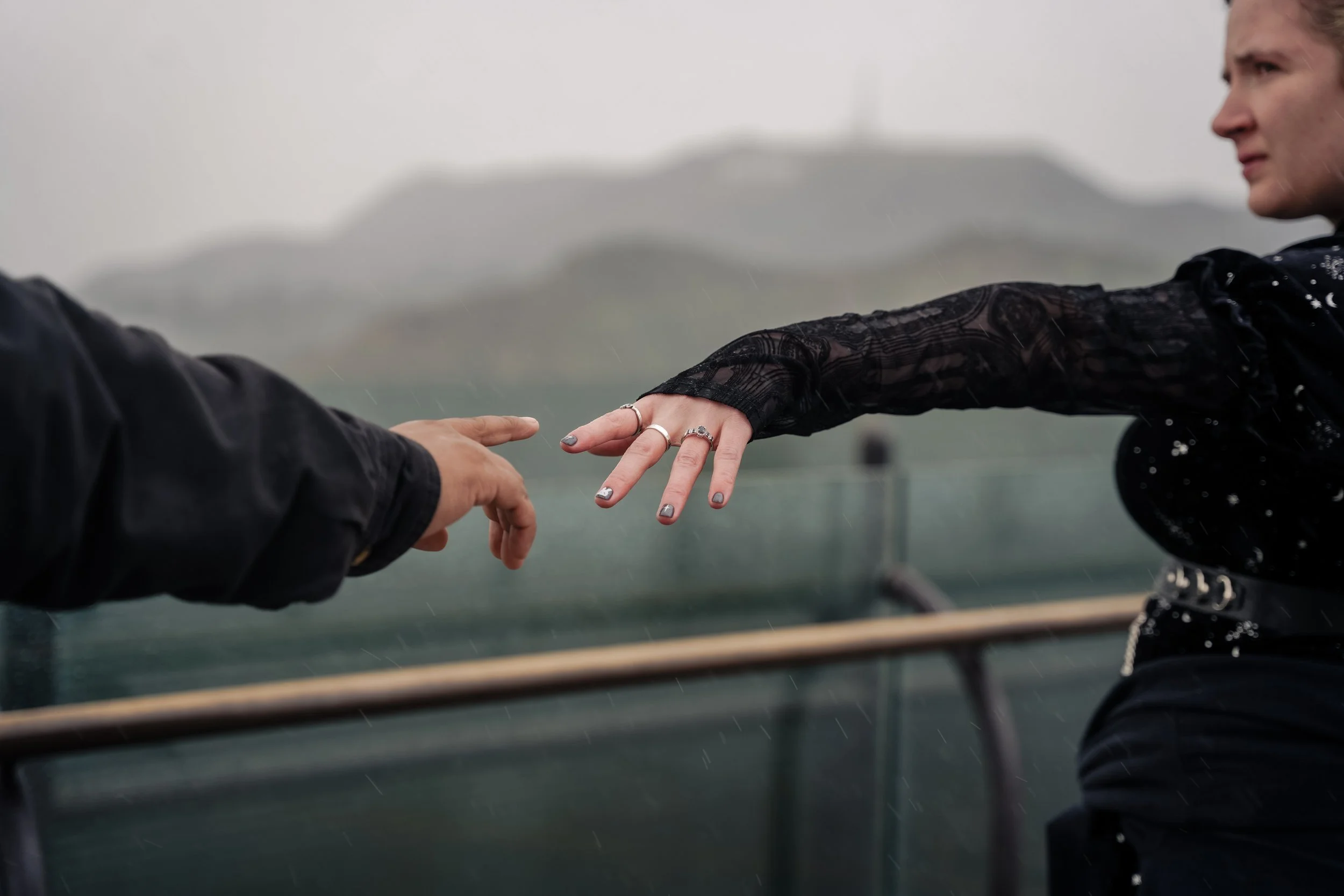 Surprise Proposal Los Angeles | Rainy Sunset Proposal at Griffith Observatory