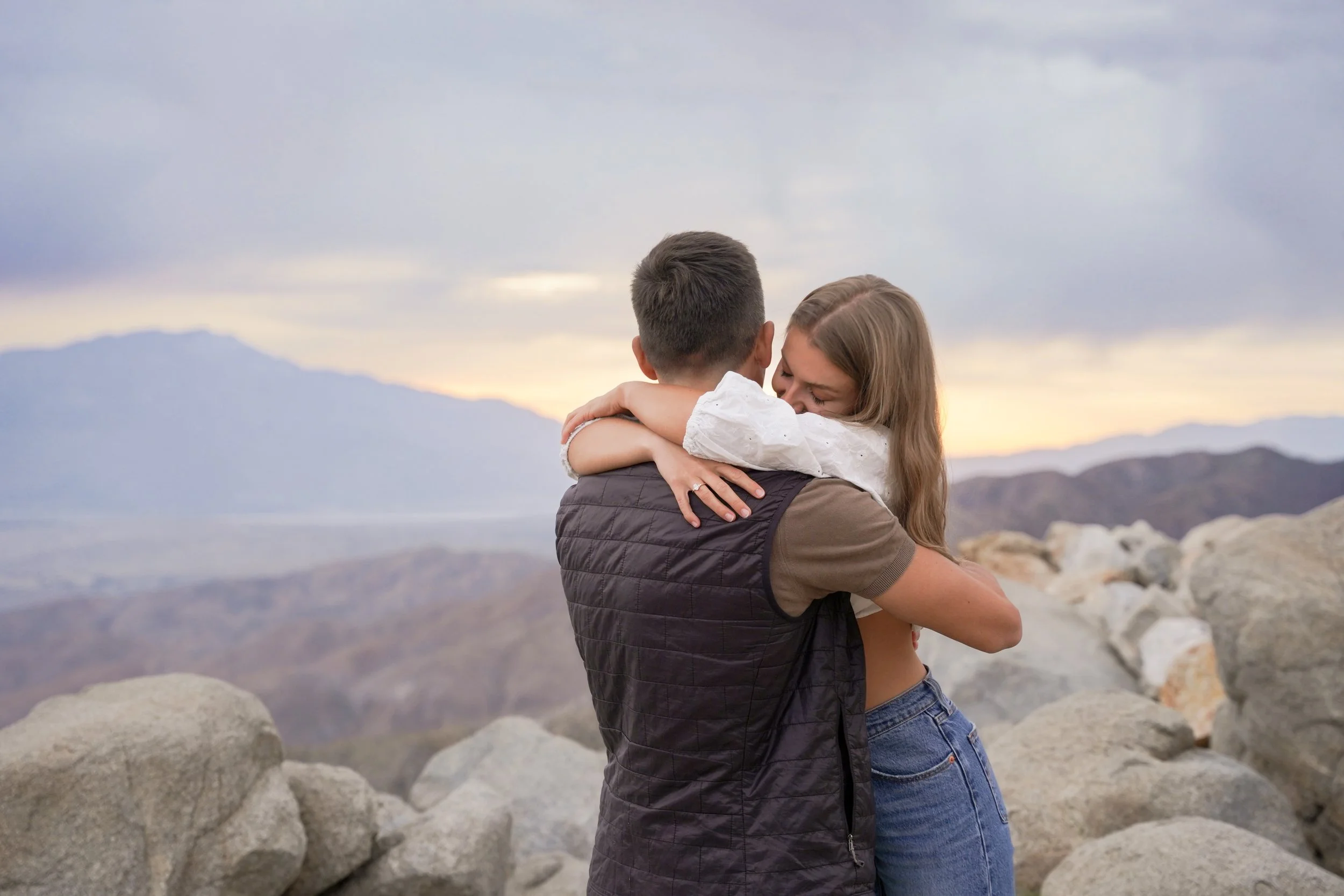 Post Proposal Embrace in Joshua Tree
