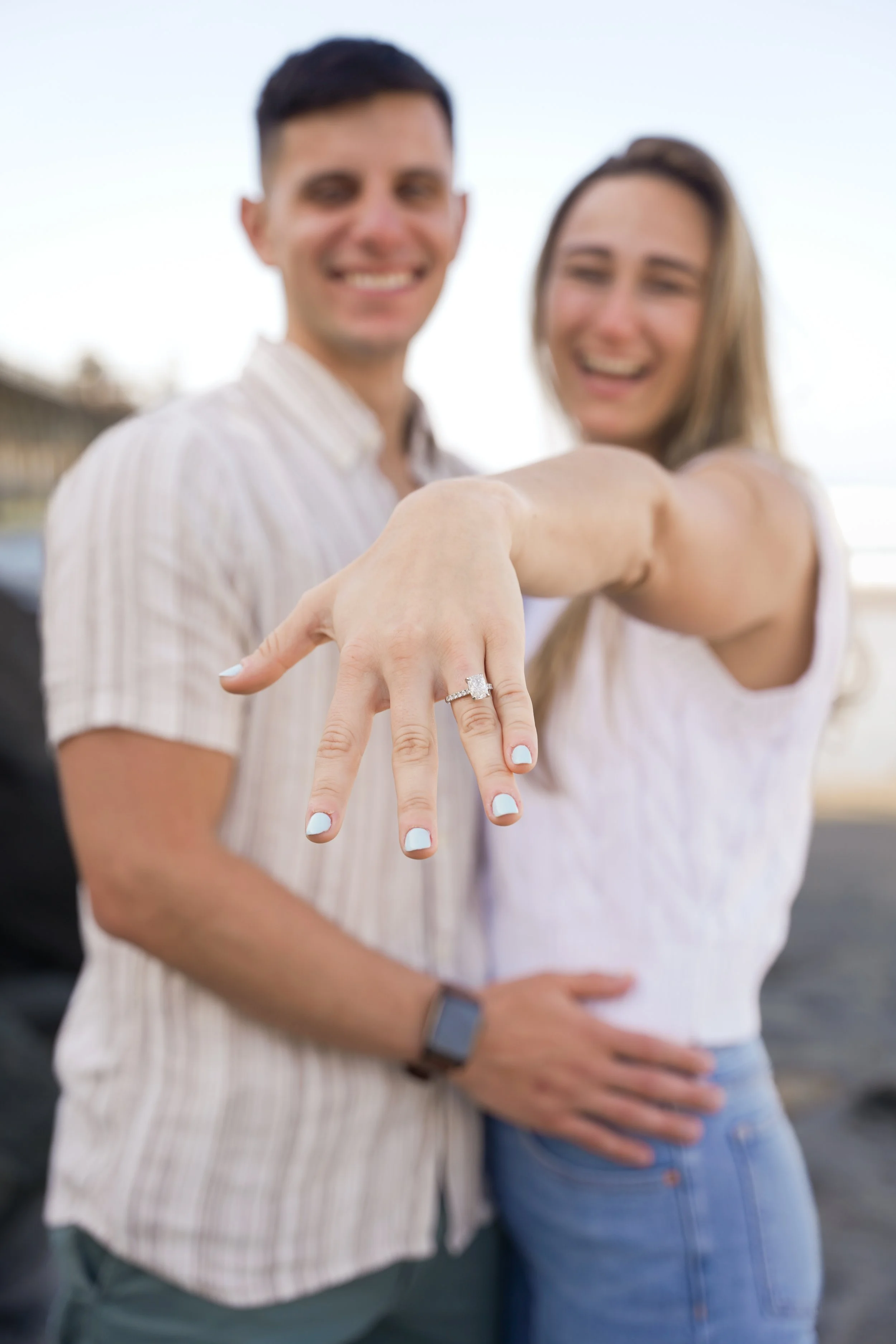 Candid Engagement Photos After a Surprise Proposal