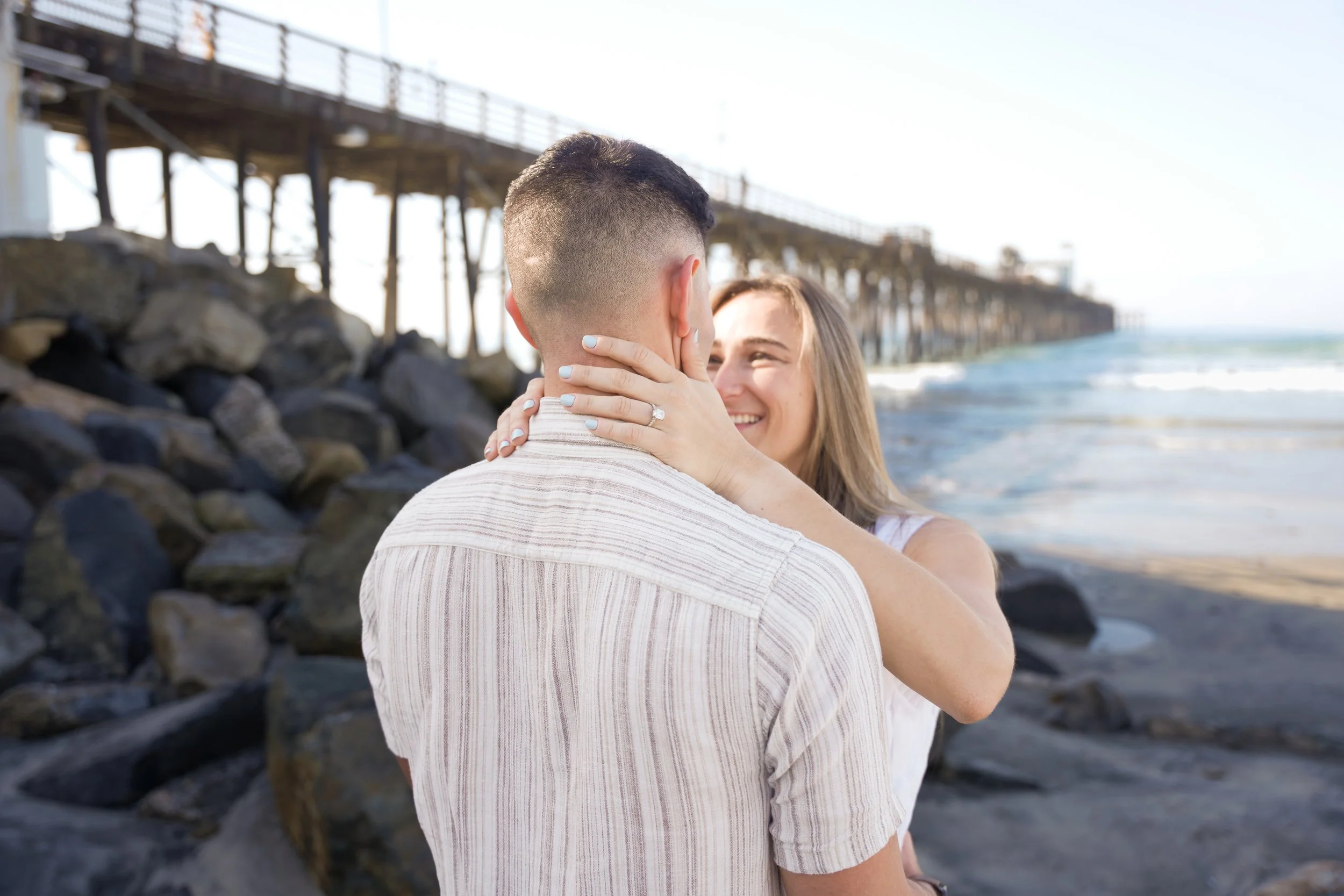 Oceanside Pier Surprise Proposal | A Last-Minute Love Story Planned Across the Country