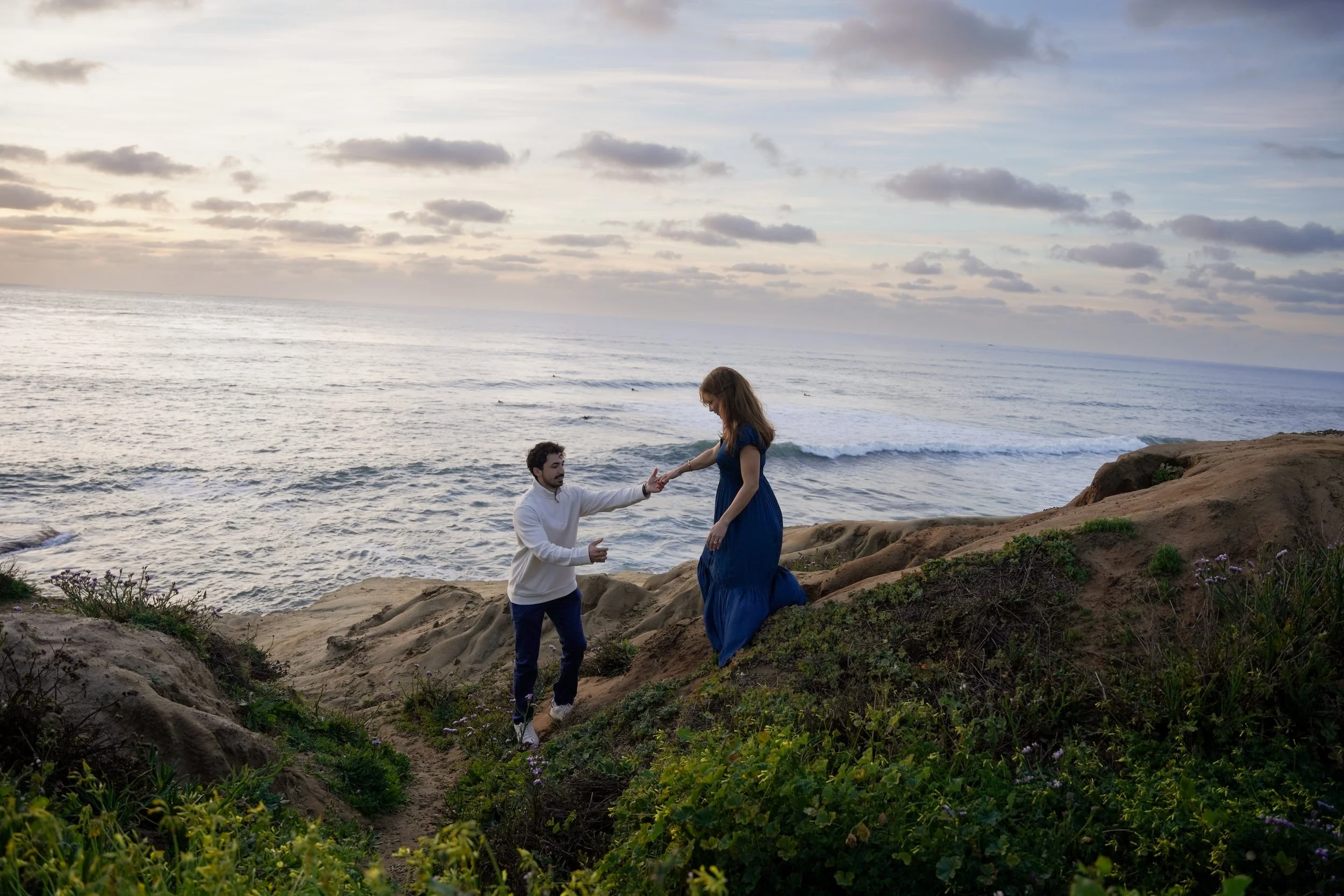 Couple Celebrating Engagement After a Beautifully Planned Surprise Proposal