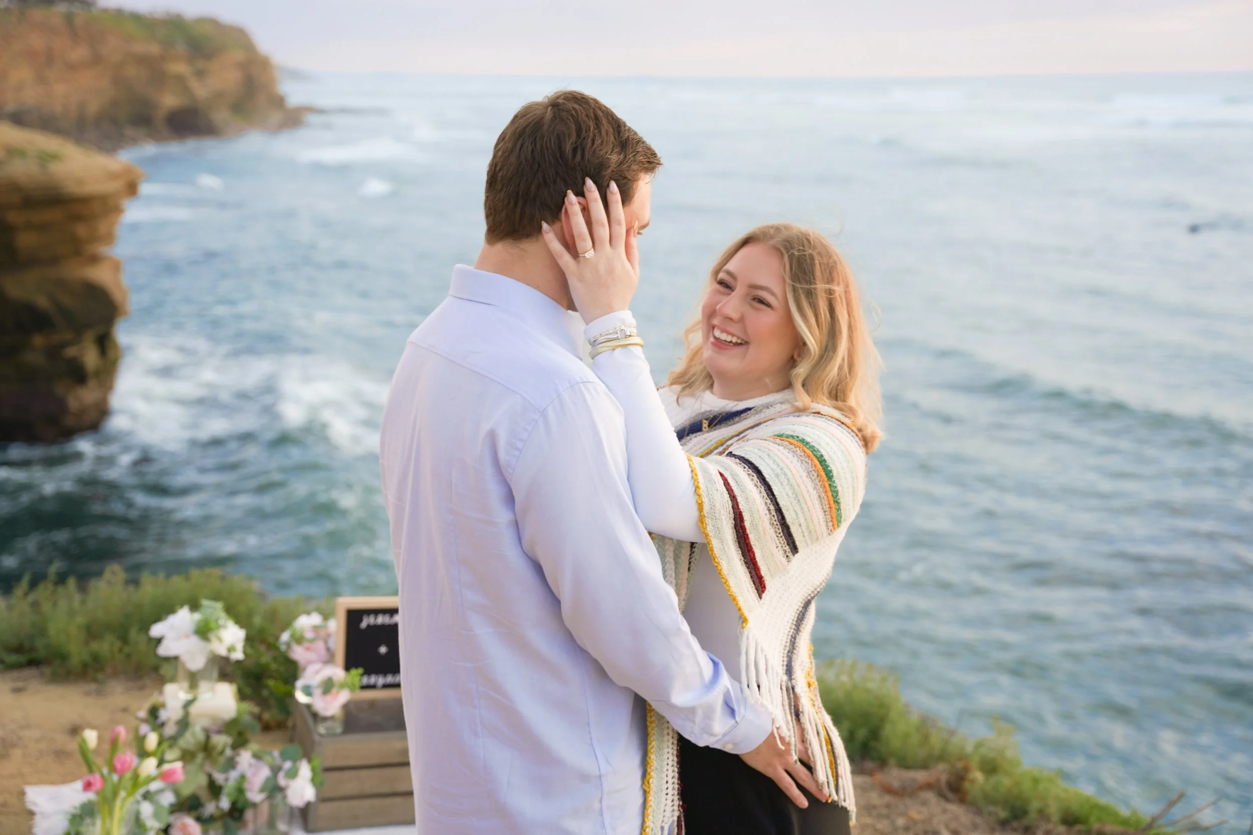 Candid Reaction During Sunset Cliffs Surprise Proposal