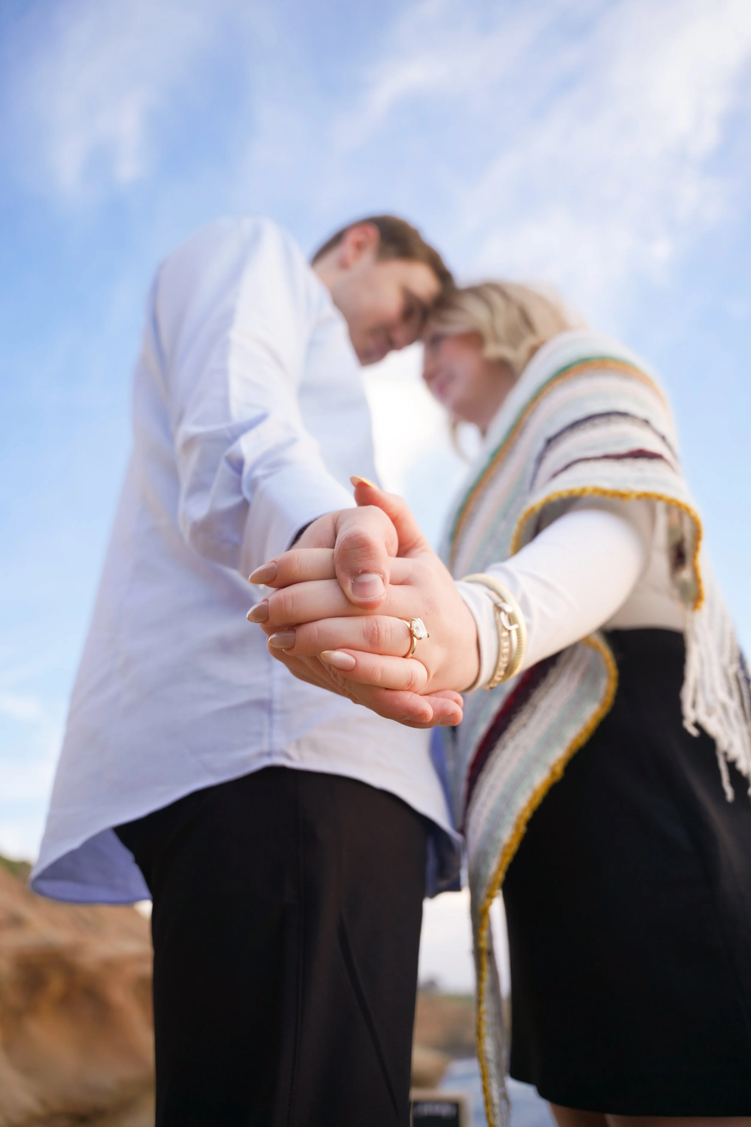 San Diego Proposal Photography With Ocean Sunset Background