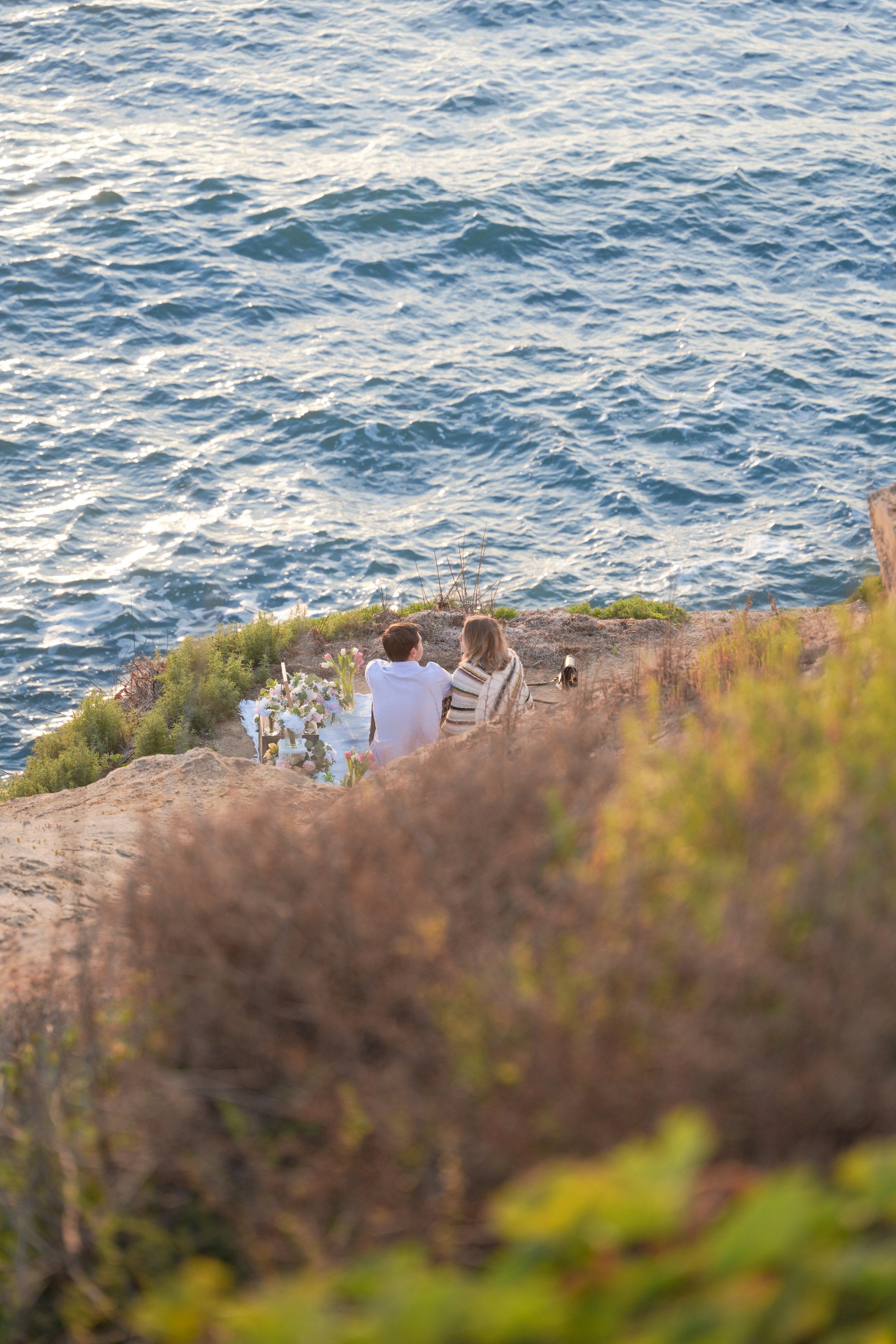 Sunset Cliffs Engagement Photography During Golden Hour