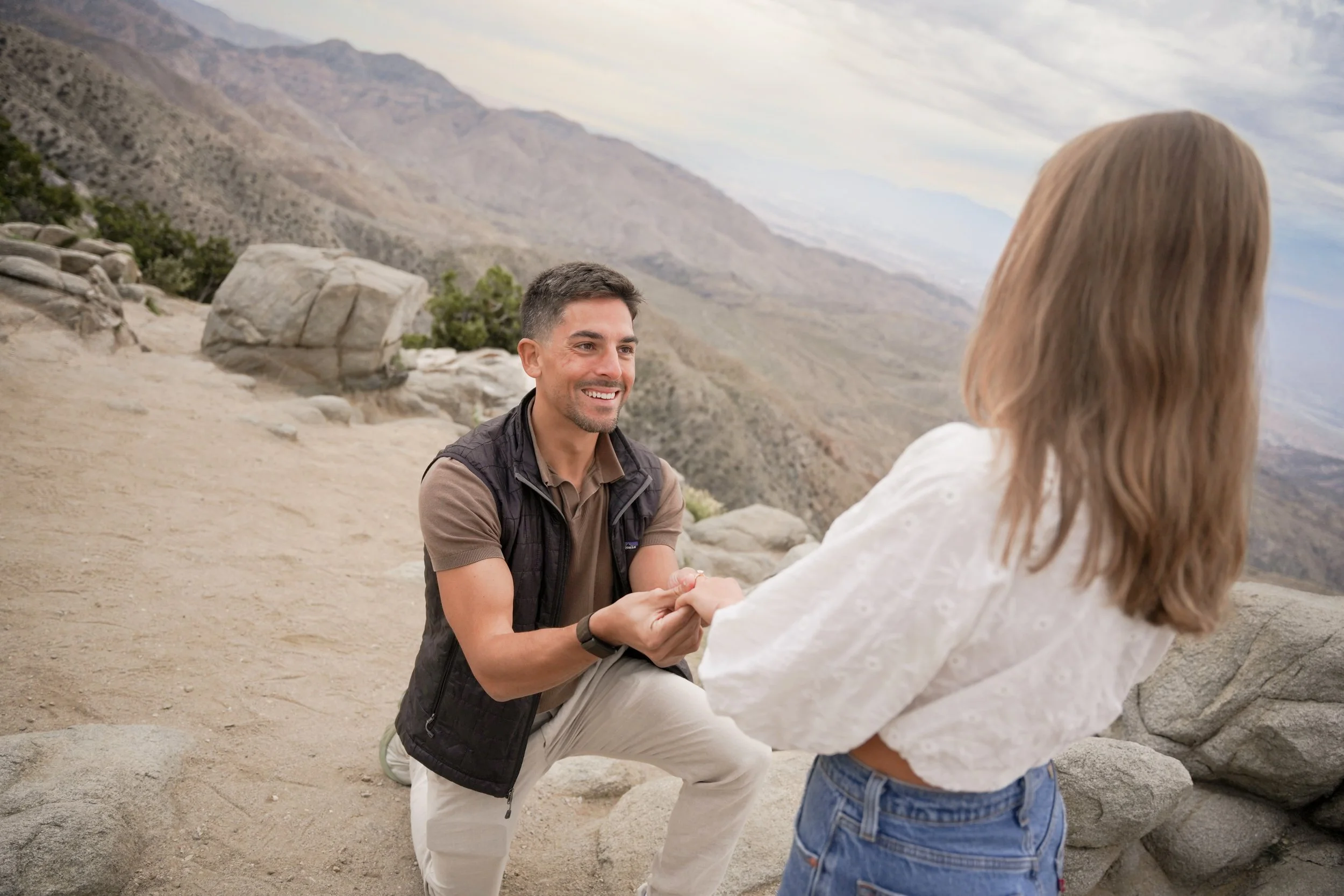 Sunset Desert Proposal Photography in Joshua Tree