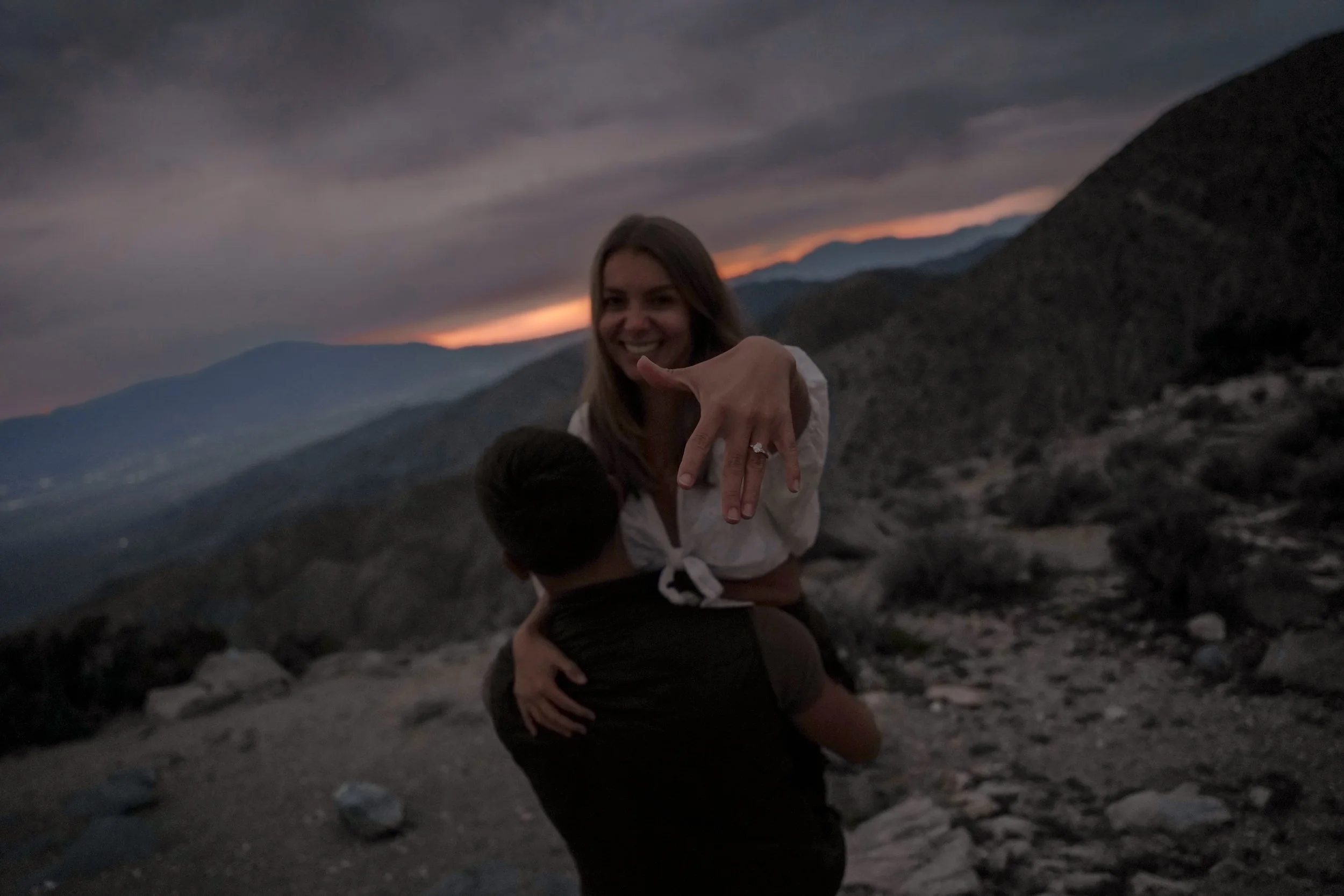 Romantic Desert Proposal at Sunset in Southern California