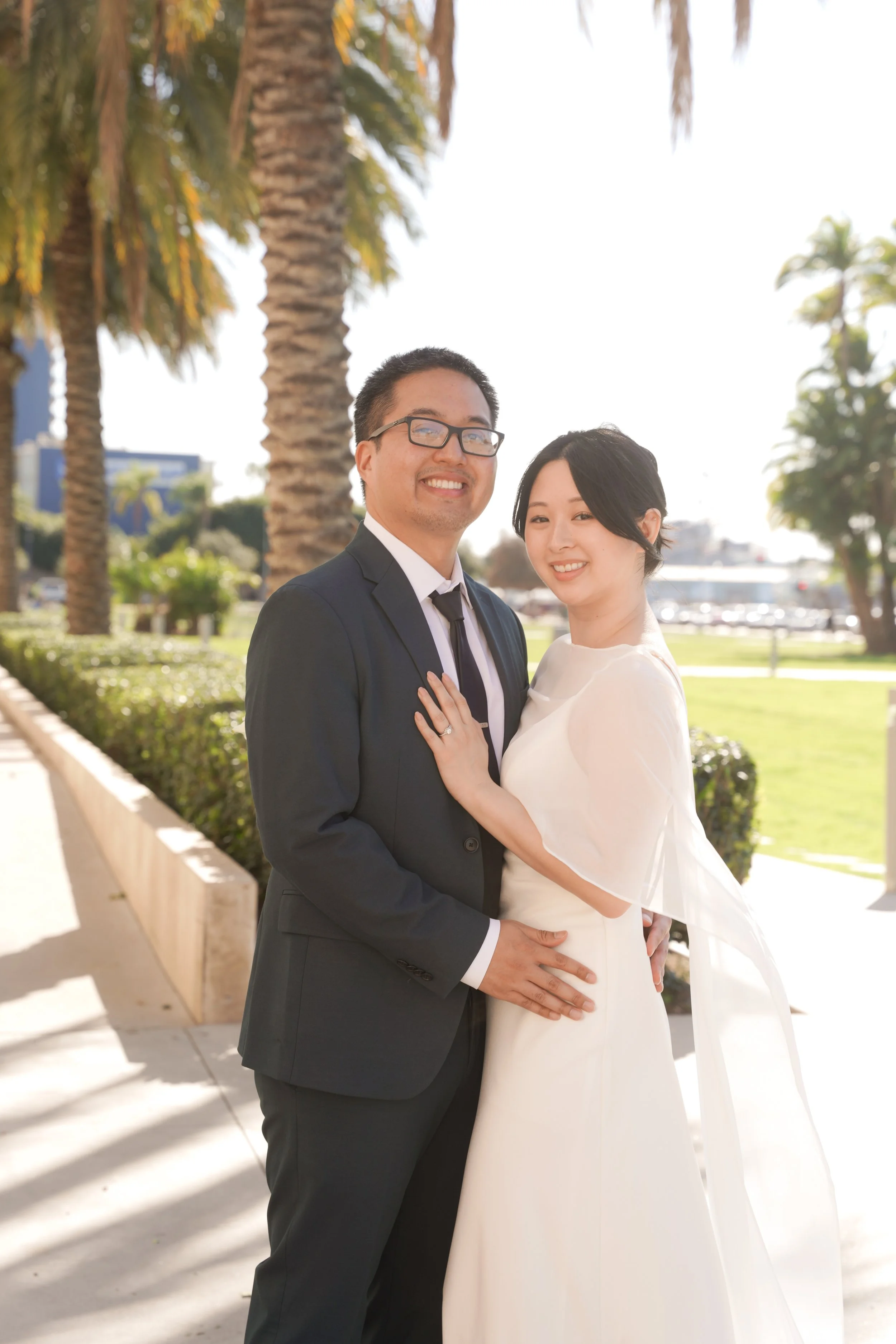 Courthouse Wedding Portraits for Just Married Couples
