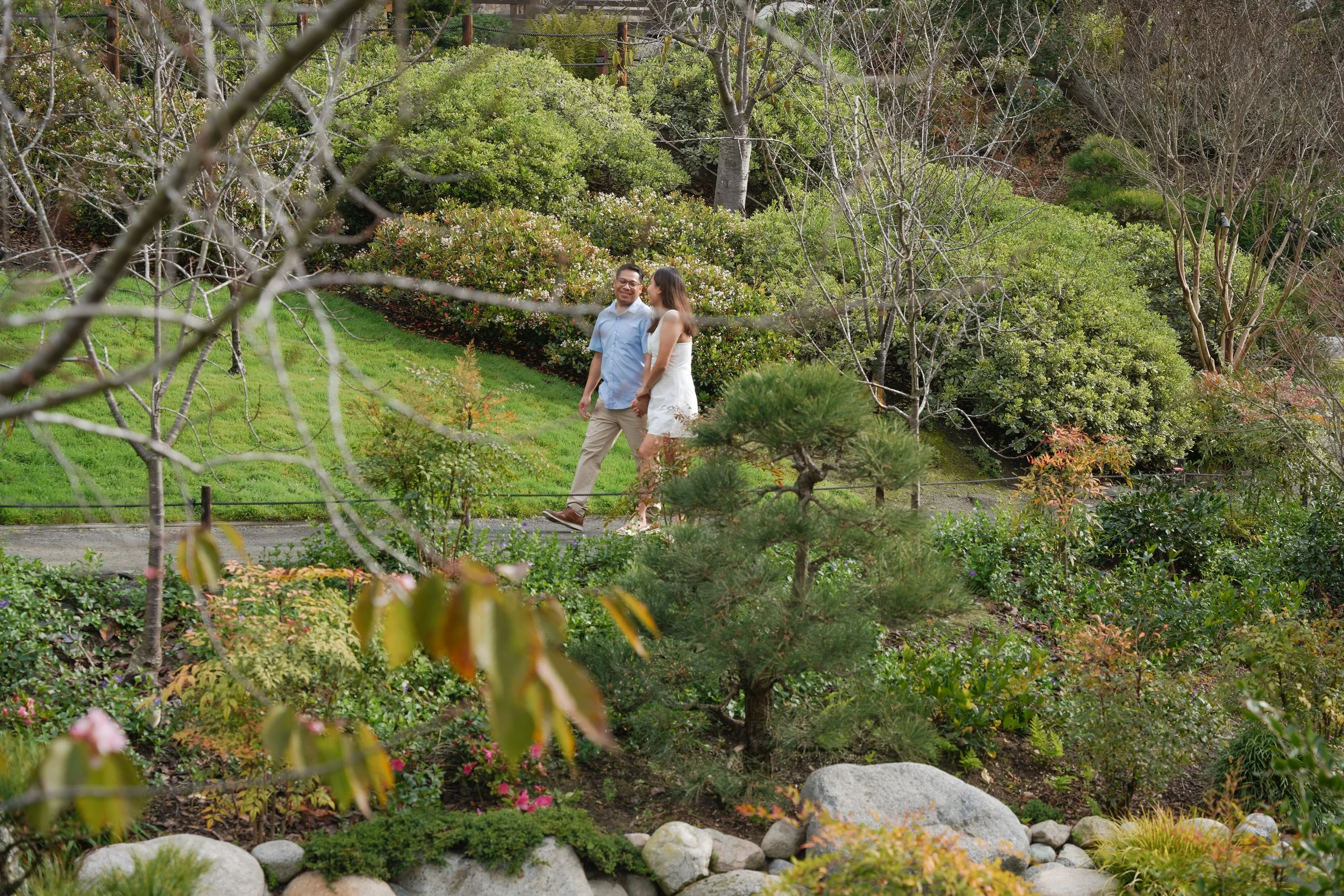 San Diego Surprise Proposal at Japanese Friendship Garden Earth Bridge