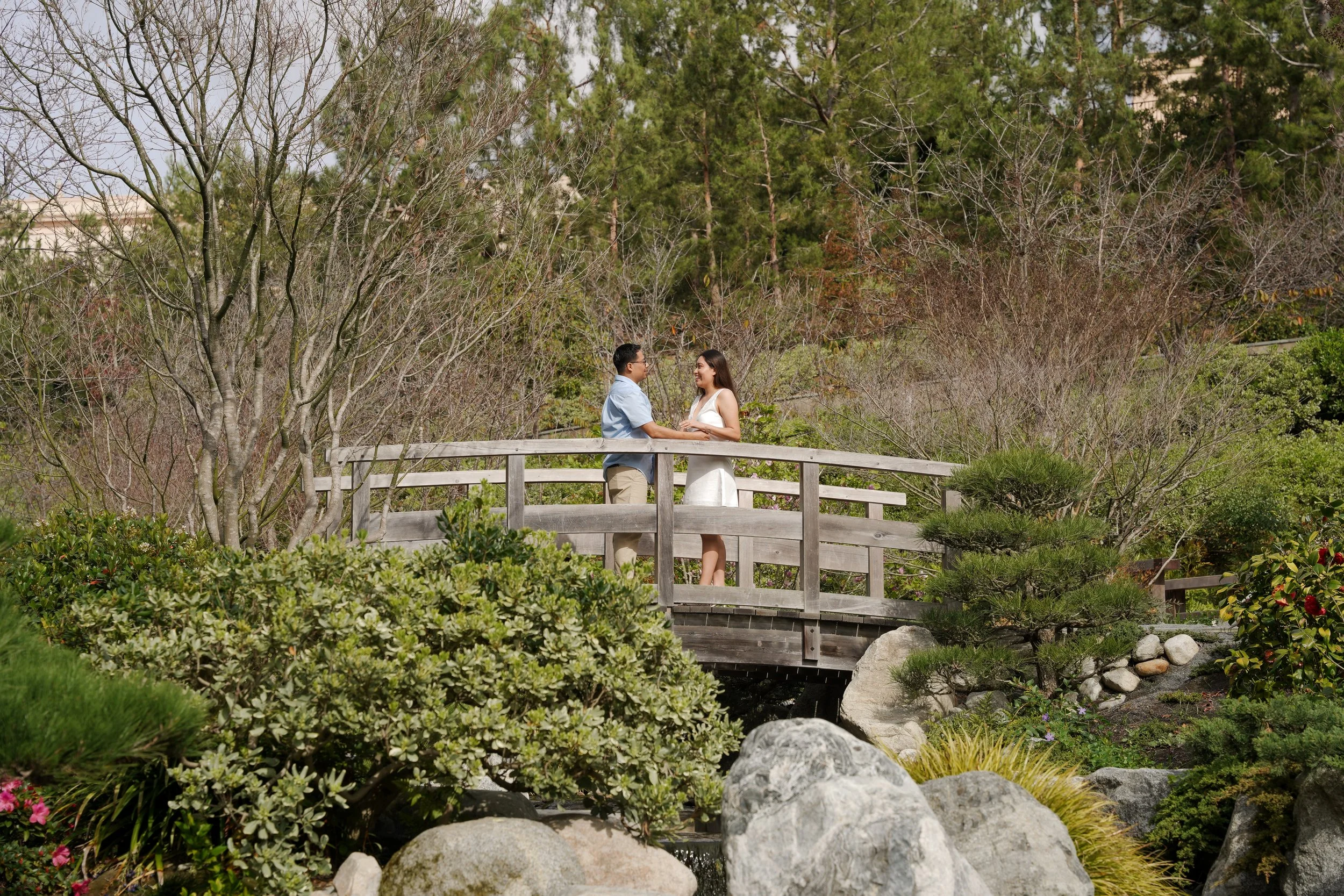 Romantic Engagement Photos at Japanese Friendship Garden in Balboa Park