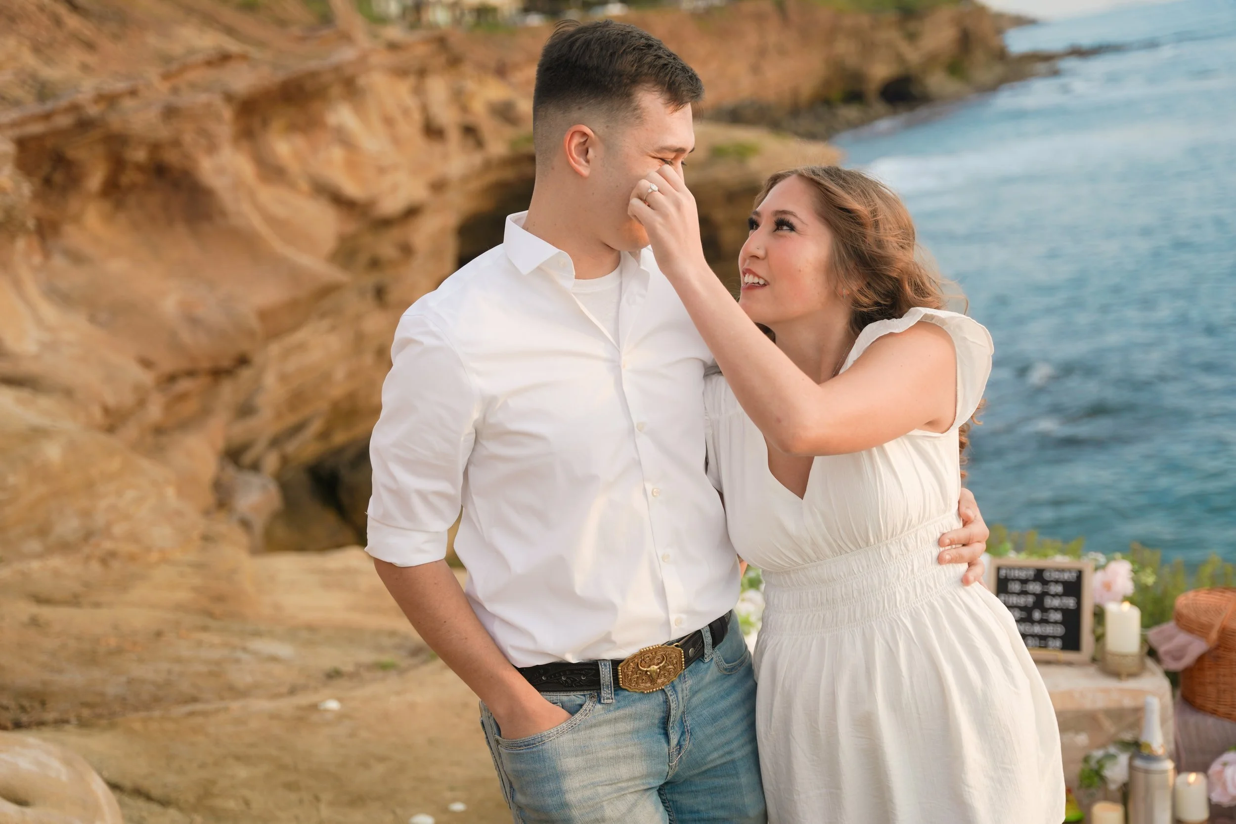 Post Proposal Engagement Portraits at Sunset