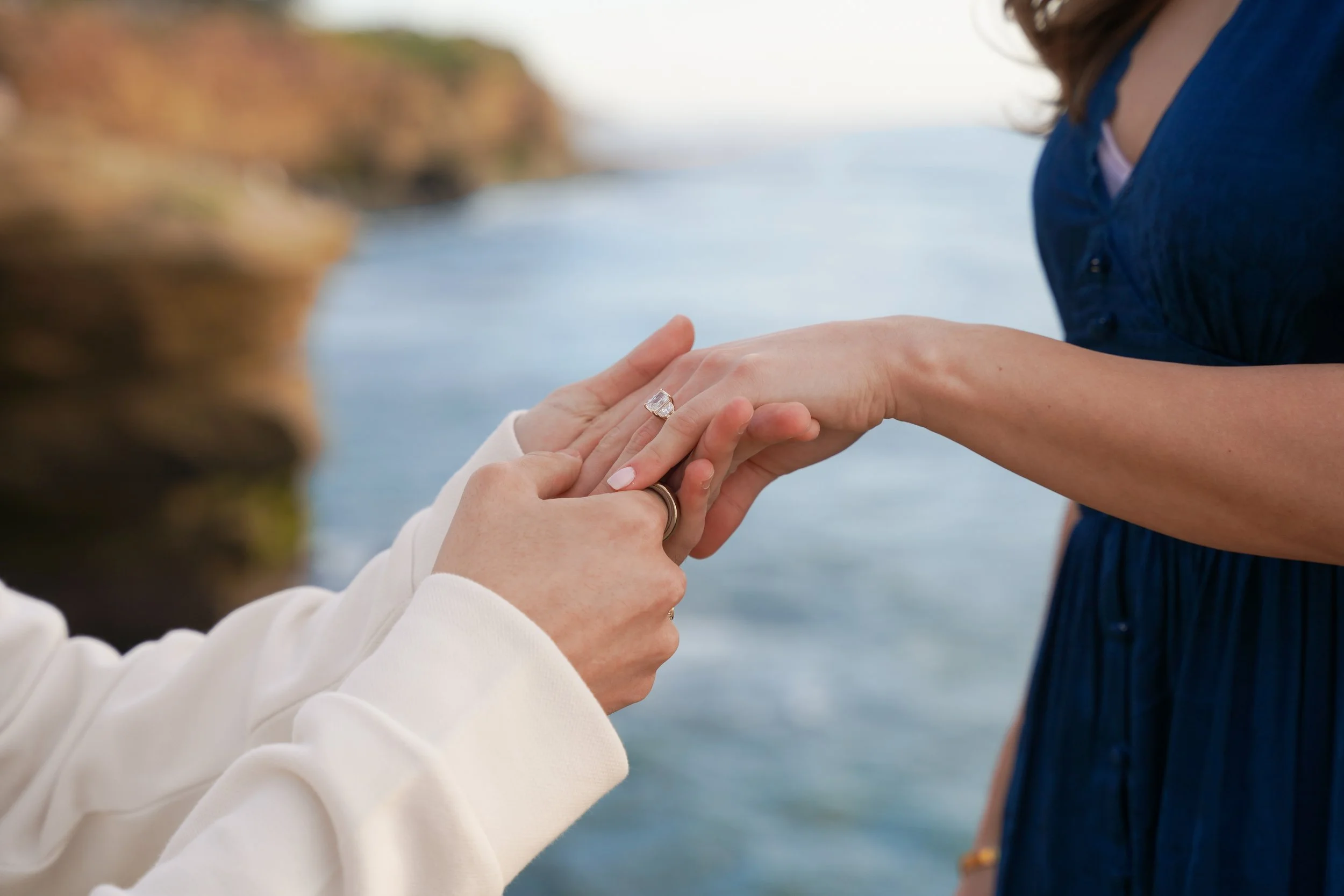 Sunset Cliffs Engagement Photos After Proposal San Diego